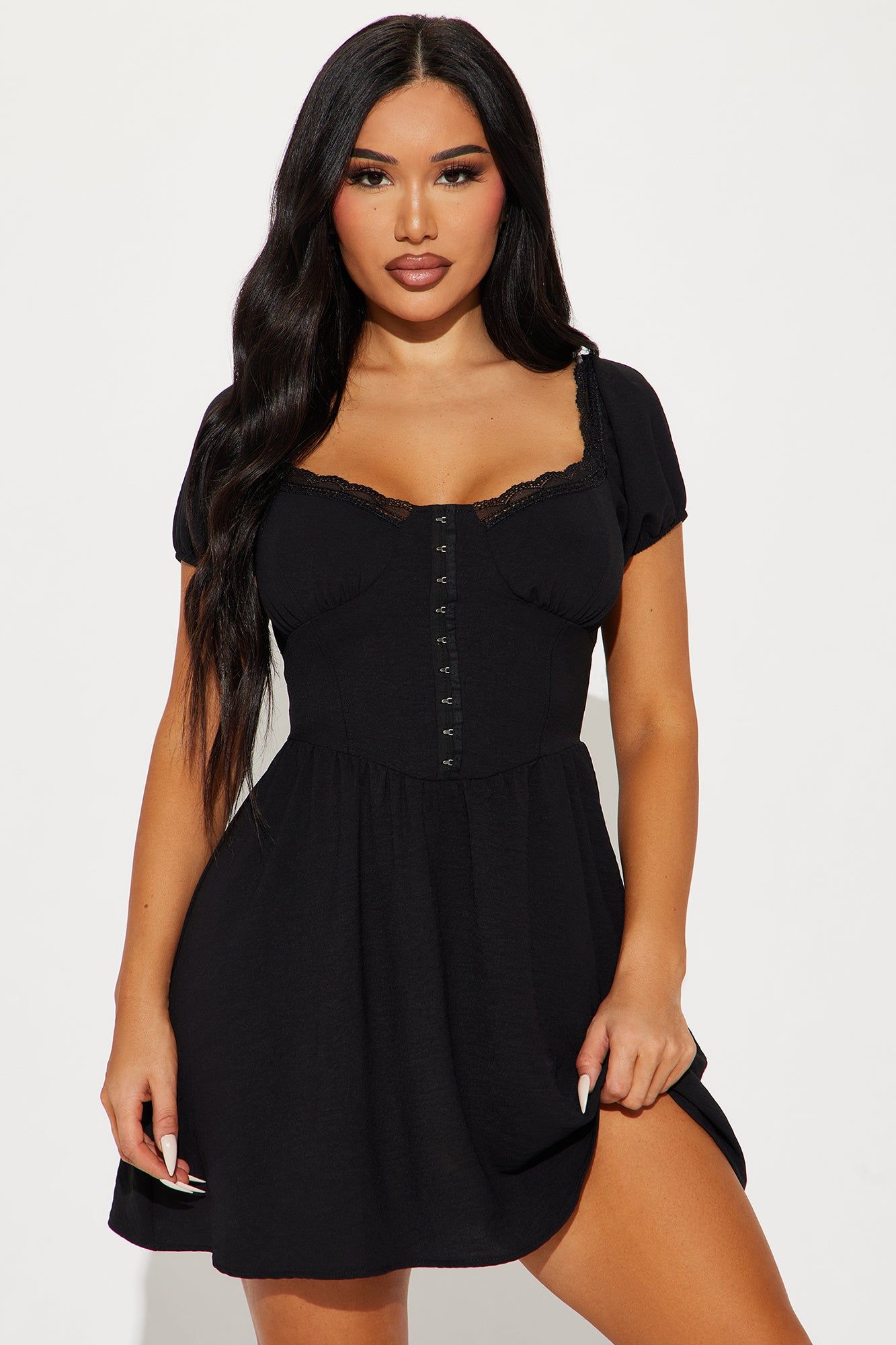 Janie Airflow Mini Dress - Black sold by Fashion Nova