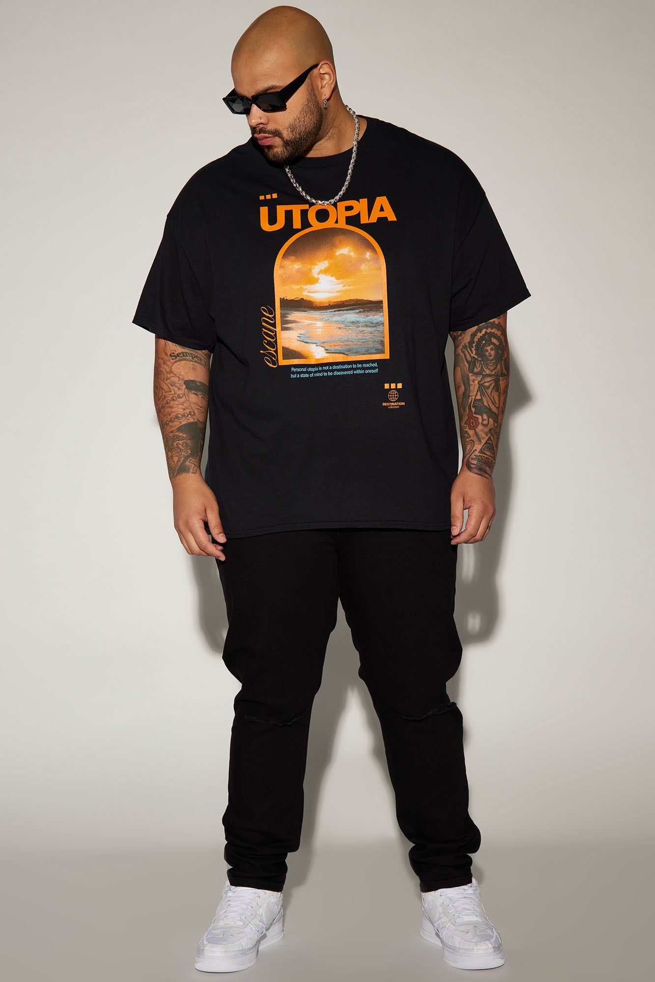 Utopia Sunset Short Sleeve Tee - Black sold by Fashion Nova product image thumbnail 5