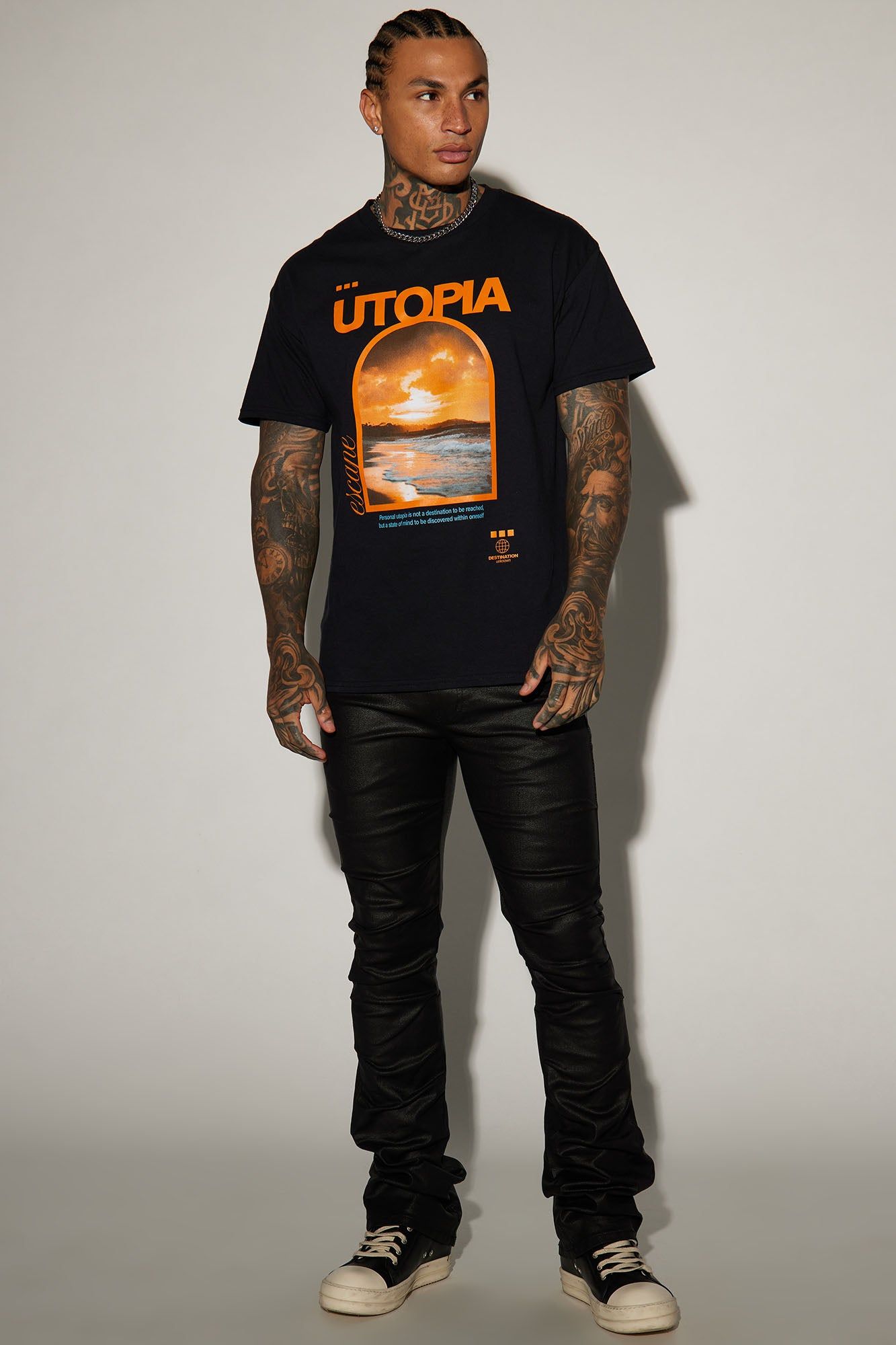 Utopia Sunset Short Sleeve Tee - Black sold by Fashion Nova product image thumbnail 2