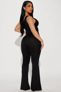 Stop Playing Games Jumpsuit - Black sold by Fashion Nova