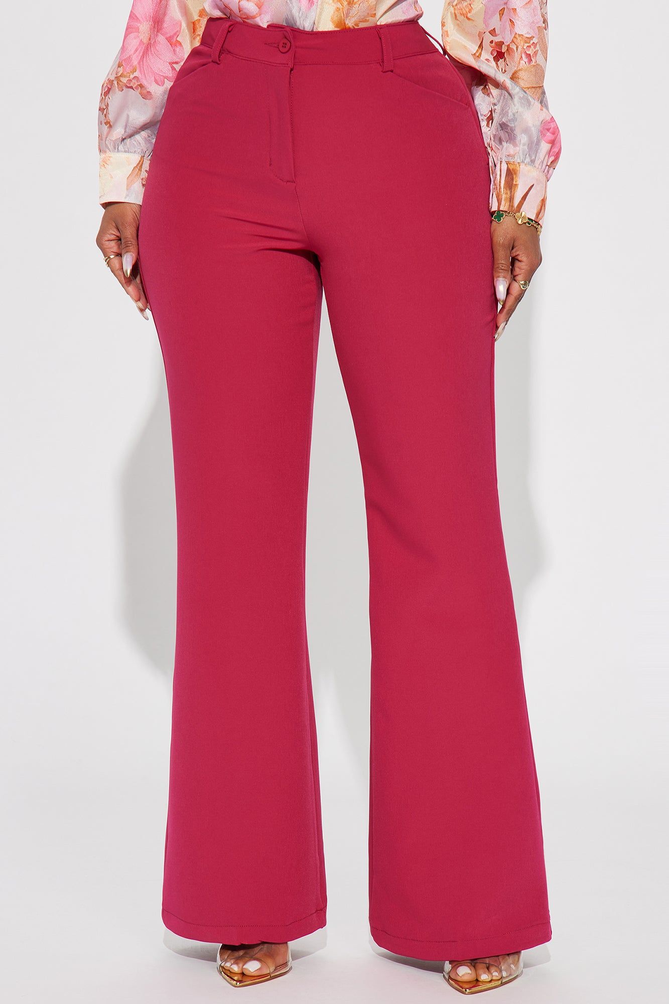 Nylah Flare Trouser - Magenta sold by Fashion Nova product image thumbnail 2