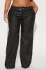 Stella High Rise Faux Leather Pant - Black sold by Fashion Nova