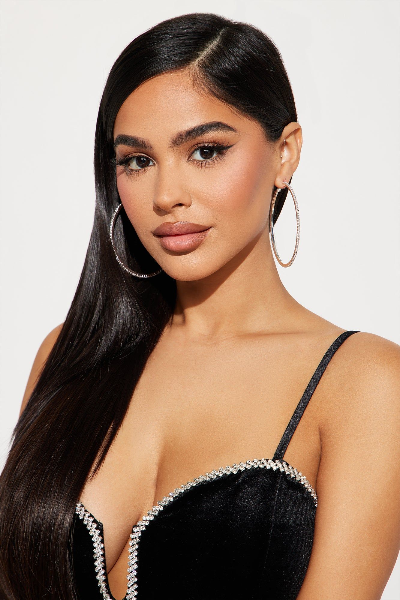 Through The Hoop Earrings - Silver sold by Fashion Nova product image thumbnail 2