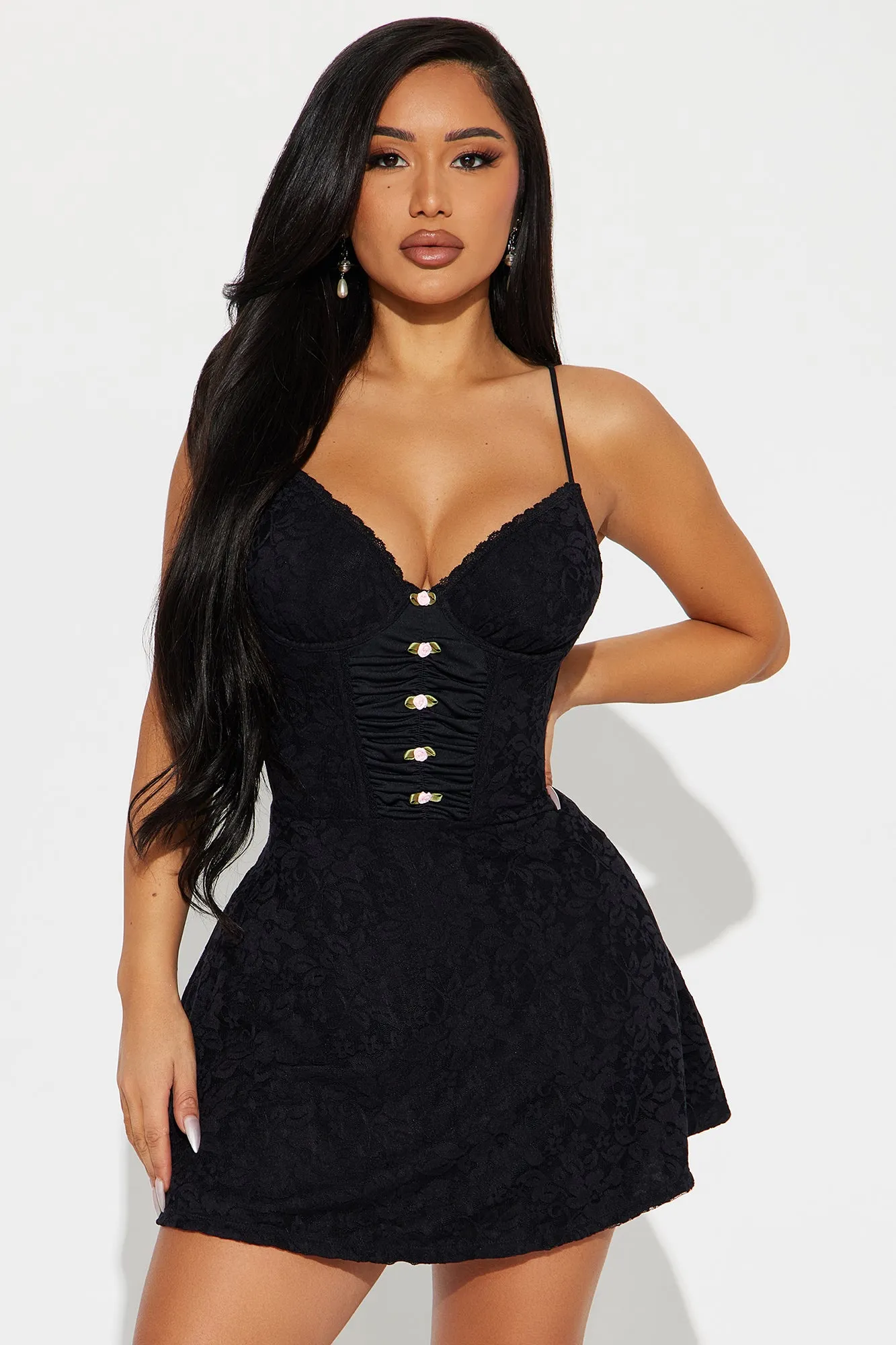 Daniella Lace Mini Dress - Black sold by Fashion Nova product image thumbnail 2