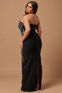 Clarissa Embellished Bandage Maxi Dress - Black sold by Fashion Nova