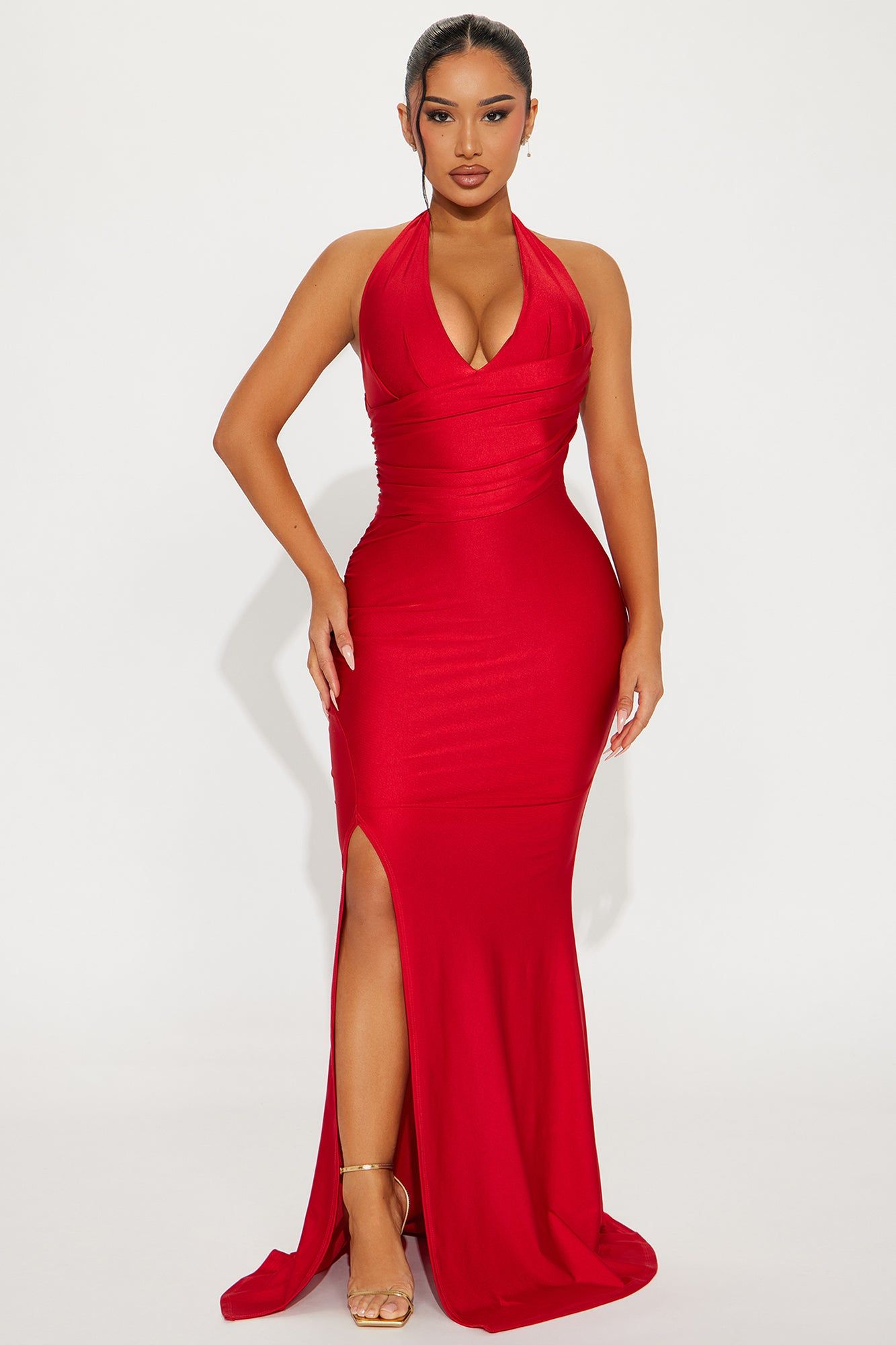 Stirring It Up Maxi Dress - Red sold by Fashion Nova