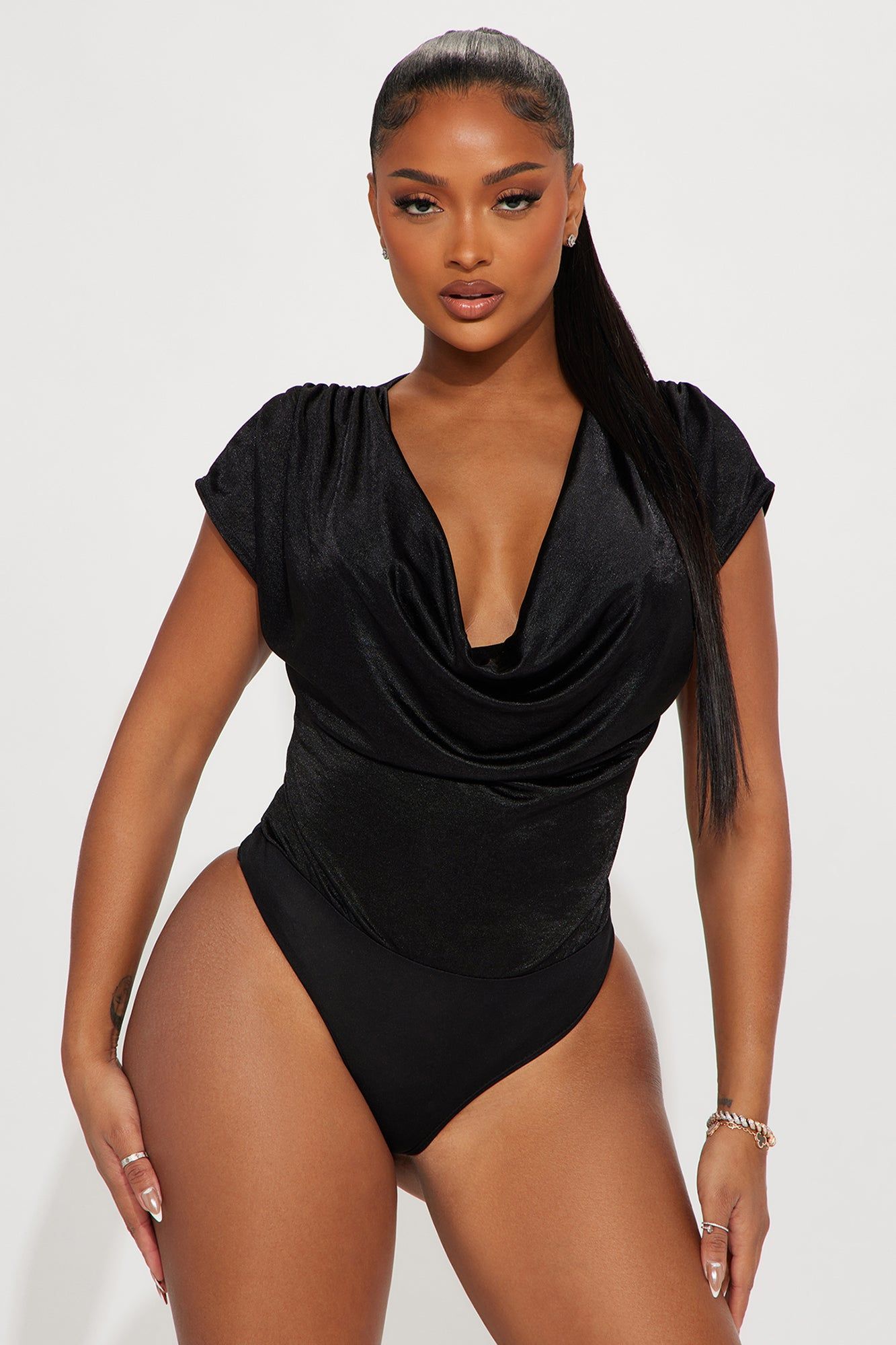Everything Nice Bodysuit - Black sold by Fashion Nova