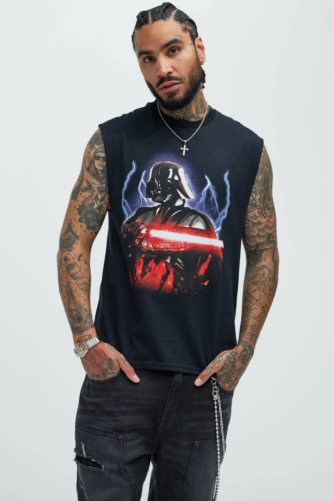 Star Wars The Power Of The Dark Side Sleeveless Tee - Black sold by Fashion Nova