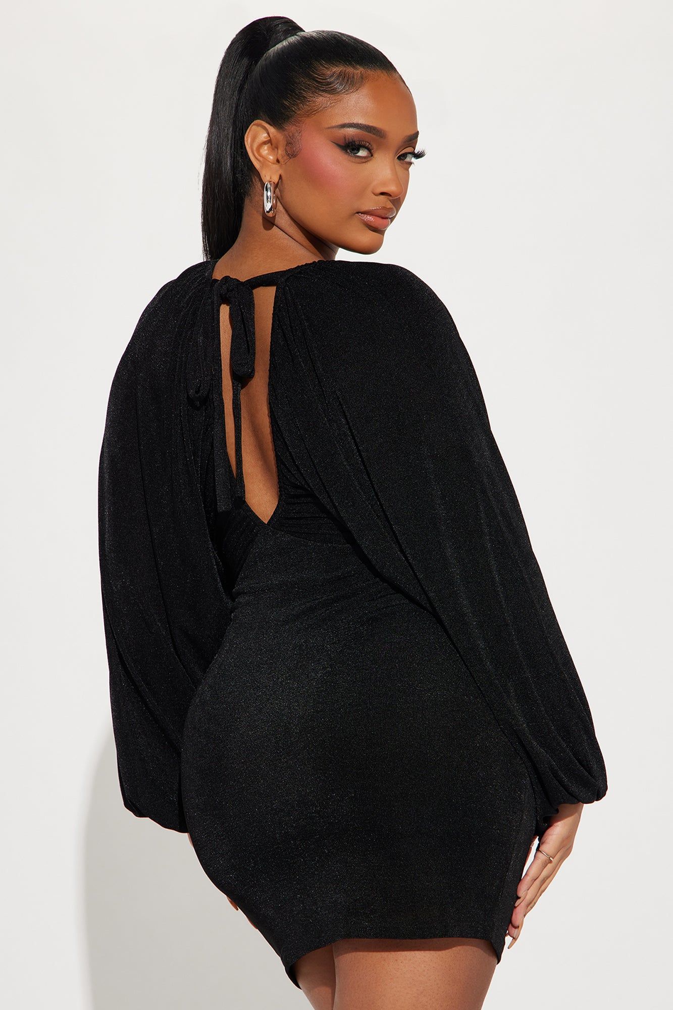 Keilani Slinky Mini Dress - Black sold by Fashion Nova product image thumbnail 3