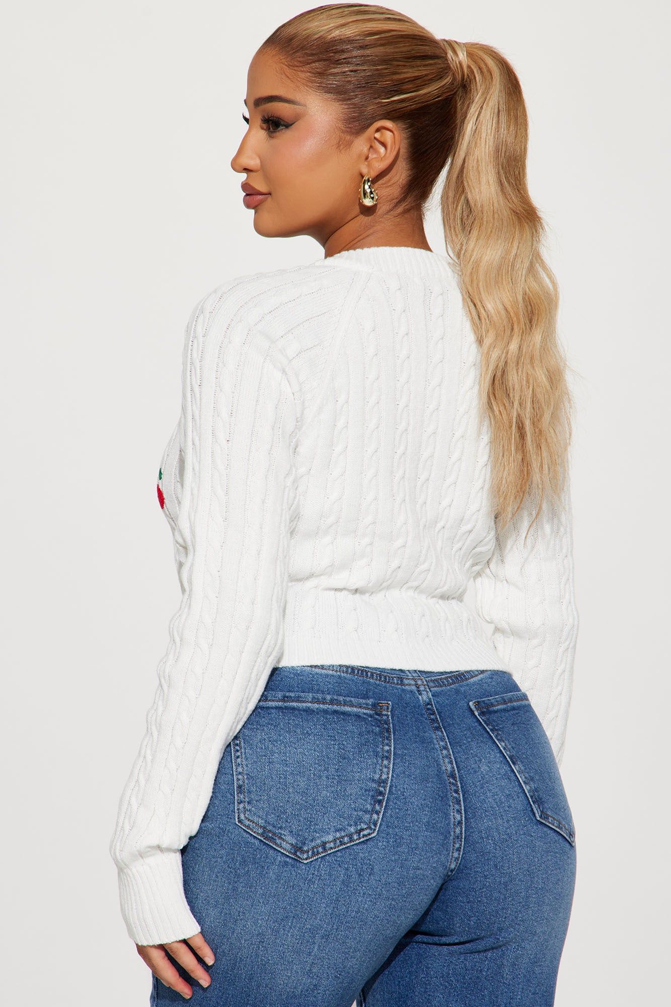 Cherry Season Cardigan - Ivory/combo sold by Fashion Nova product image thumbnail 3