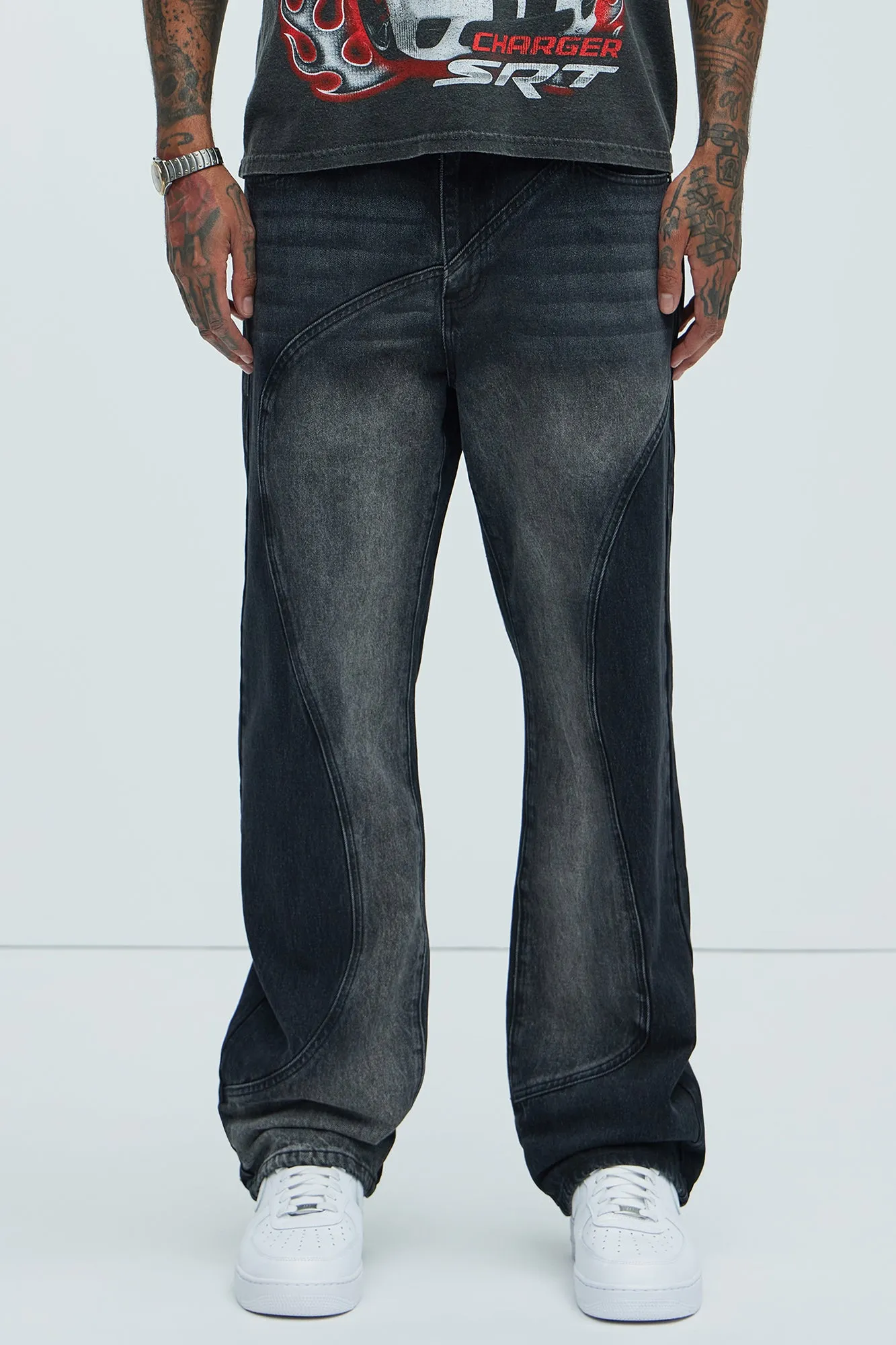 Lava Flow Straight Jeans - Black sold by Fashion Nova