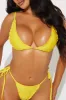 Gia Ruffle Thong 2 Piece Bikini - Yellow sold by Fashion Nova