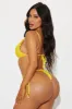 Gia Ruffle Thong 2 Piece Bikini - Yellow sold by Fashion Nova