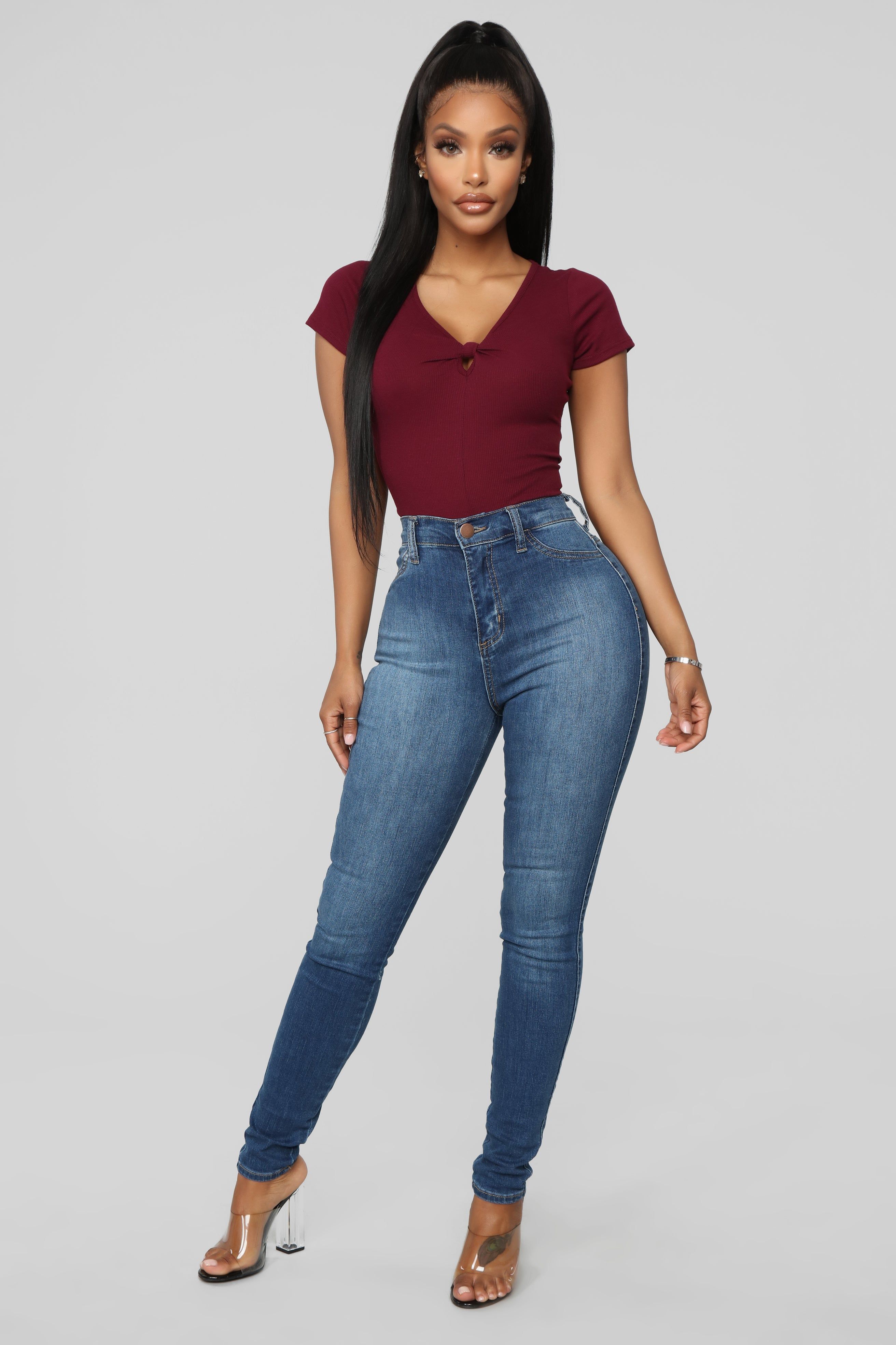 Knotted V Neck Tee - Purple sold by Fashion Nova product image thumbnail 2