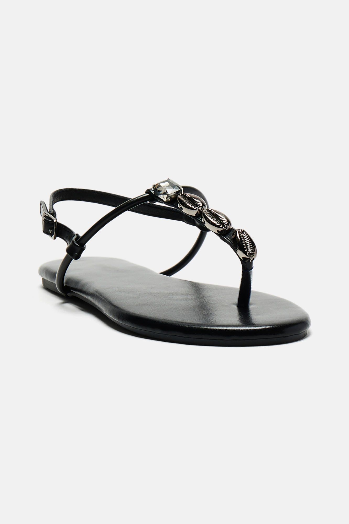 Still Your Best Shell Sandals - Black sold by Fashion Nova product image thumbnail 2