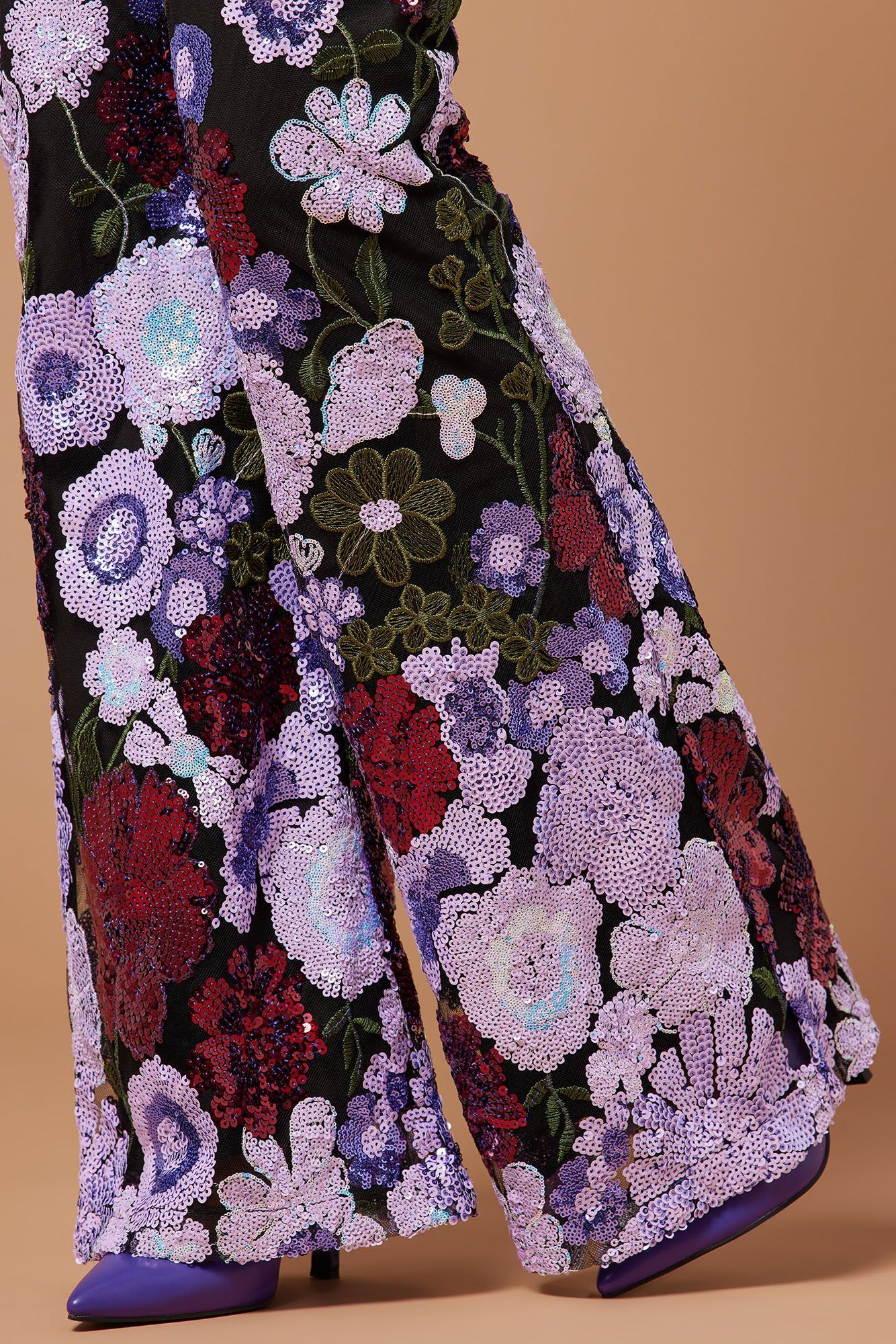 Nadia Sequin Pant - Purple/combo sold by Fashion Nova product image thumbnail 3