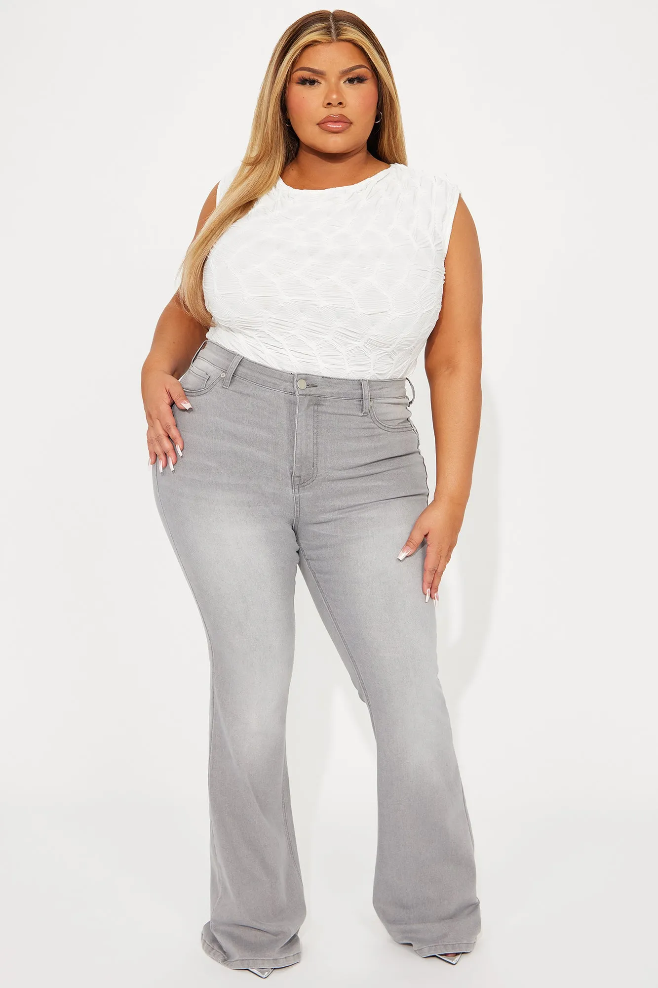 Trinity Textured Bodysuit - White sold by Fashion Nova product image thumbnail 5