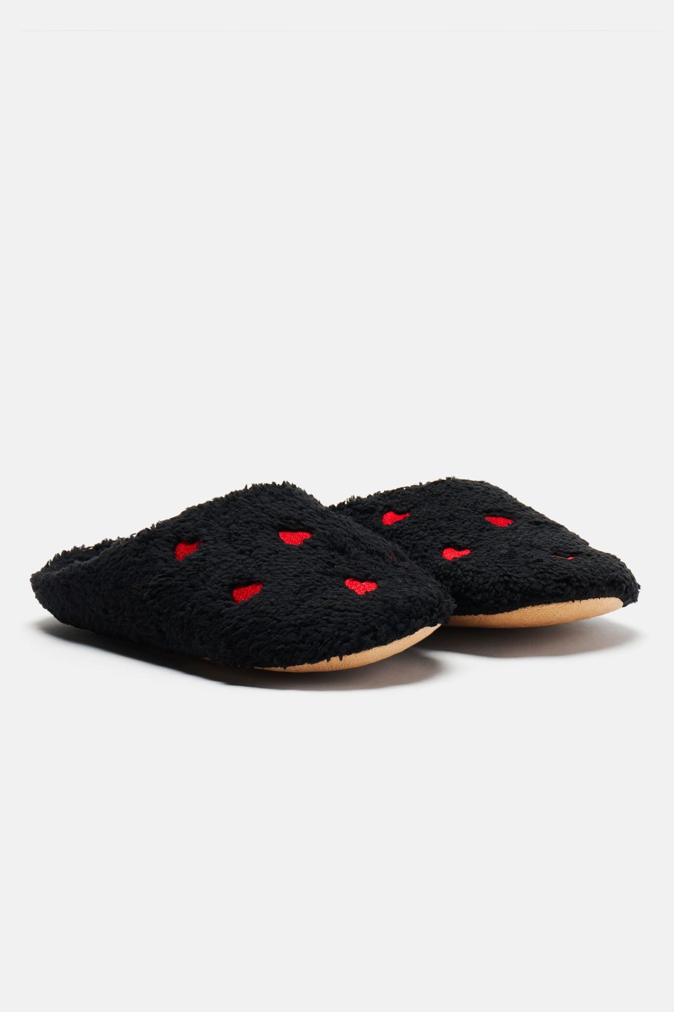 Bottom Of My Heart Slippers - Black sold by Fashion Nova product image thumbnail 4