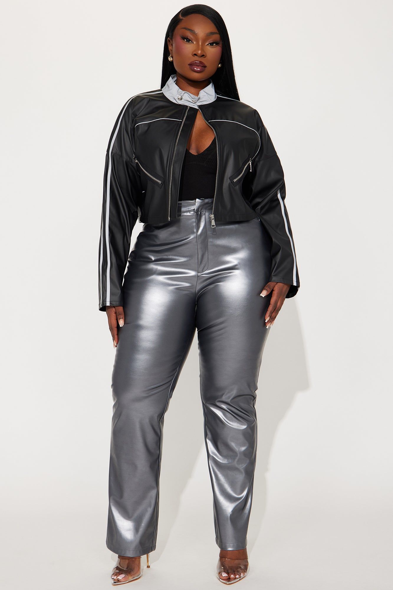 Hit The Road Cropped Moto Jacket - Black sold by Fashion Nova product image thumbnail 5