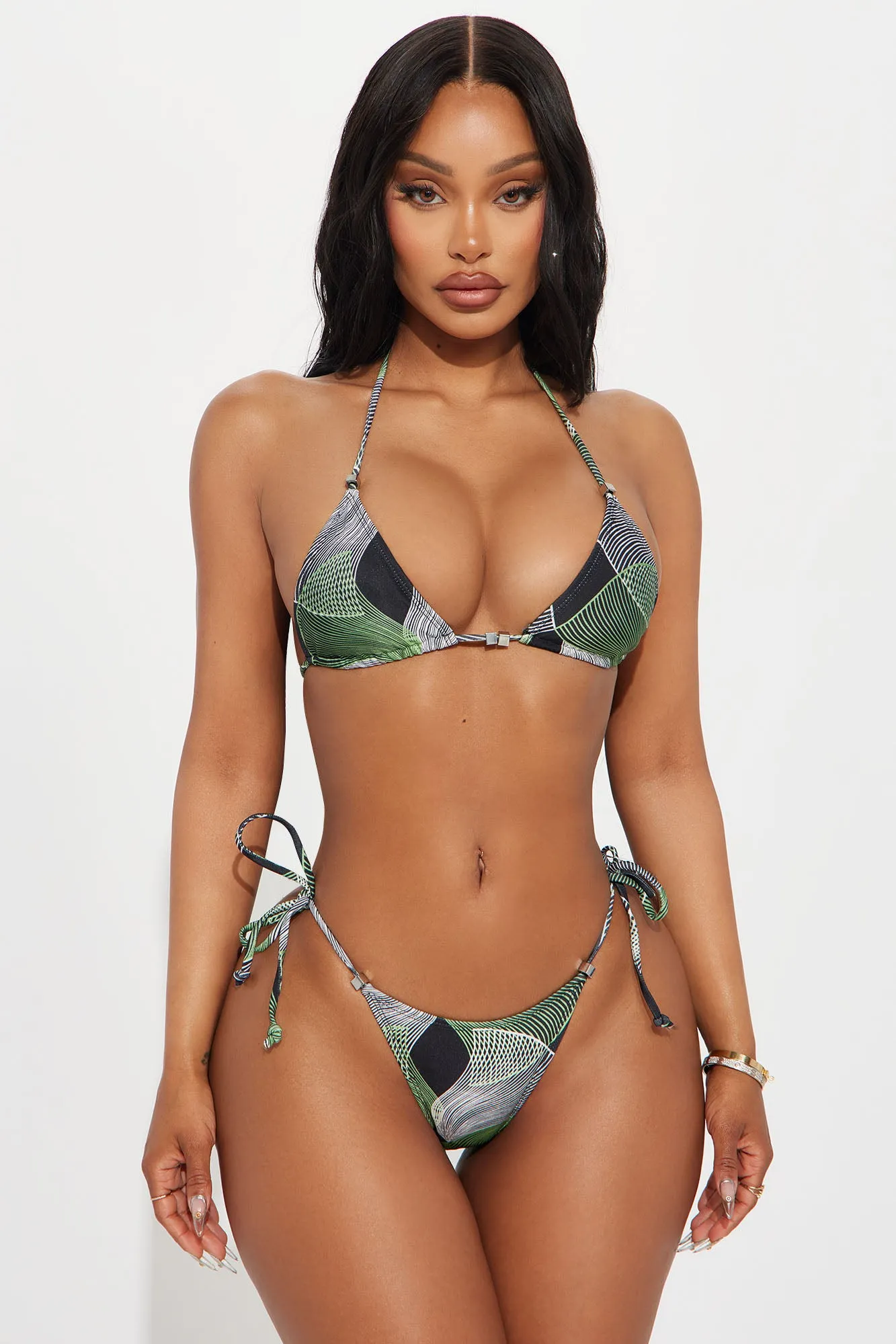 Ipanema Beach Beaded 2 Piece Bikini - Black/combo sold by Fashion Nova