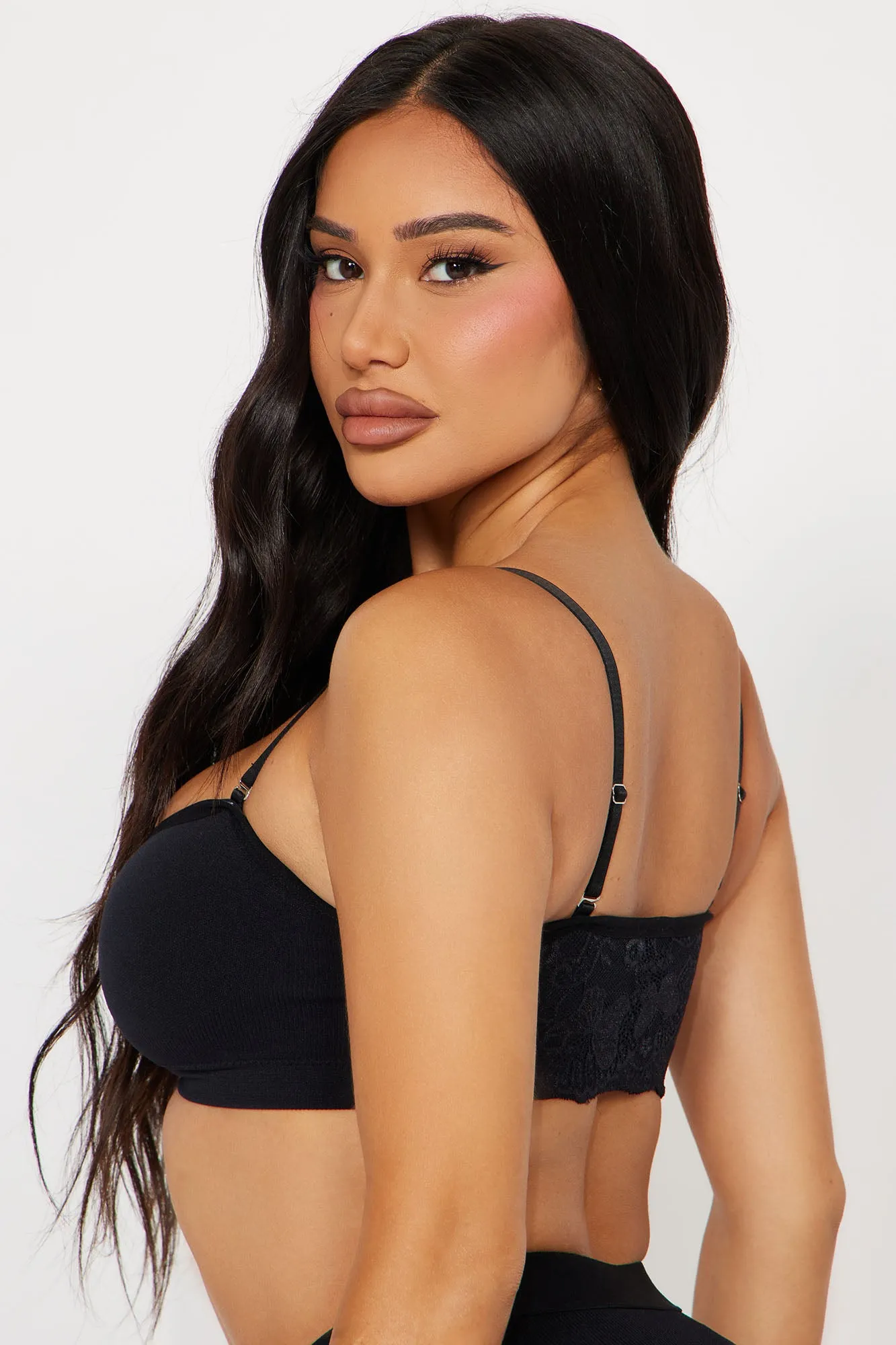 Chill Vibe Seamless Lace Bandeau Bralette - Black sold by Fashion Nova product image thumbnail 3