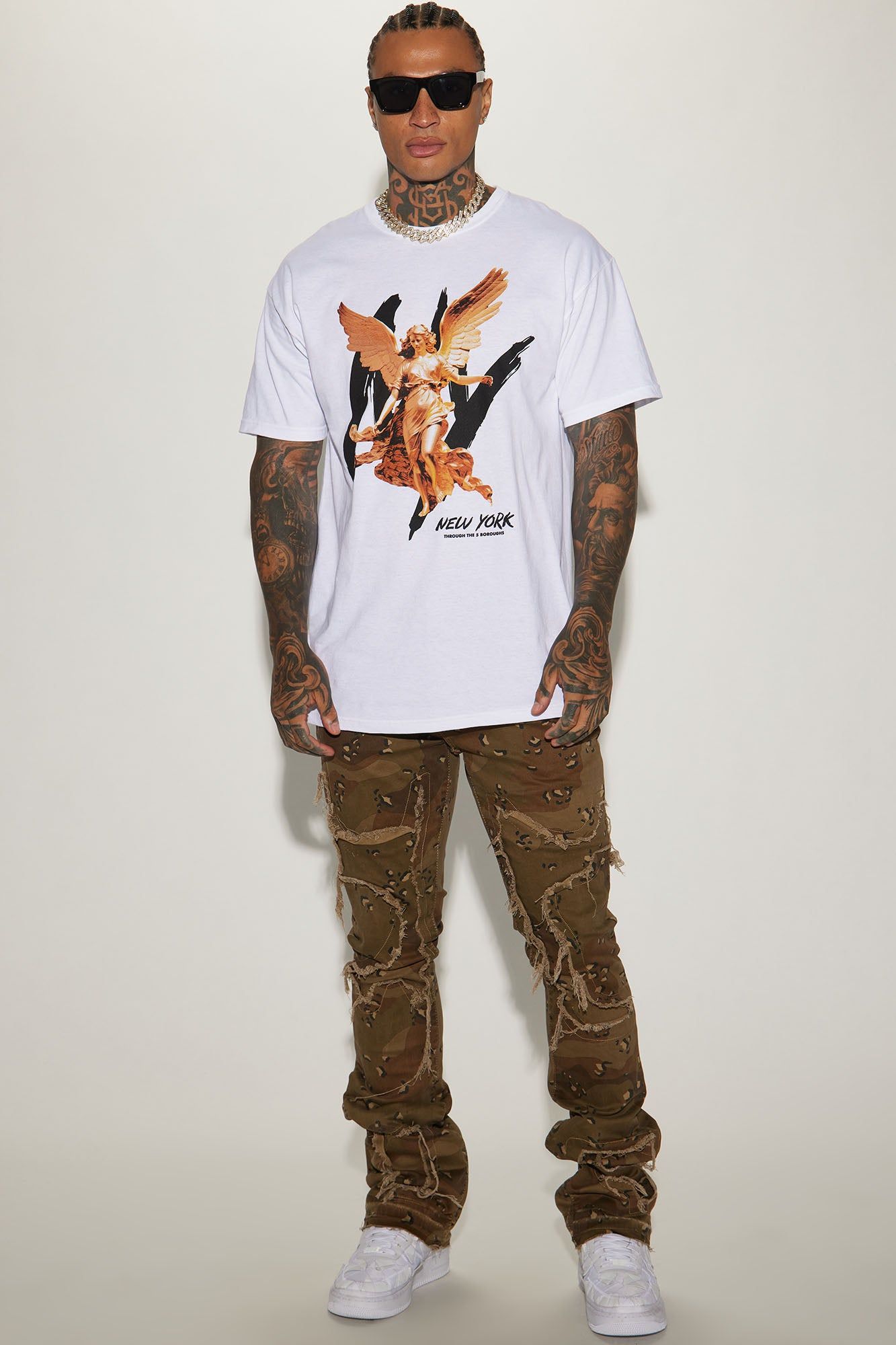 Through The 5 Short Sleeve Tee - White sold by Fashion Nova product image thumbnail 2