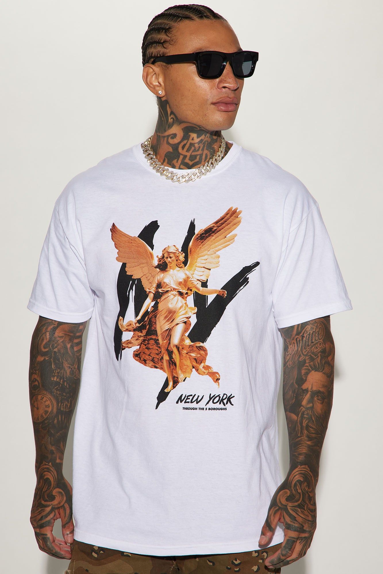 Through The 5 Short Sleeve Tee - White sold by Fashion Nova