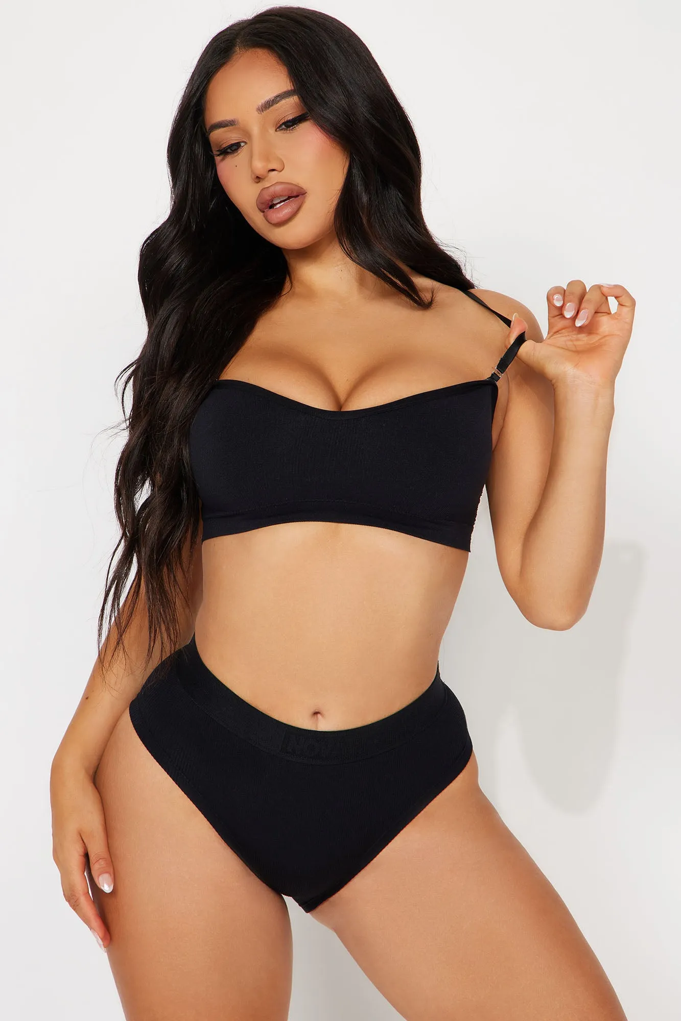 Chill Vibe Seamless Lace Bandeau Bralette - Black sold by Fashion Nova product image thumbnail 2