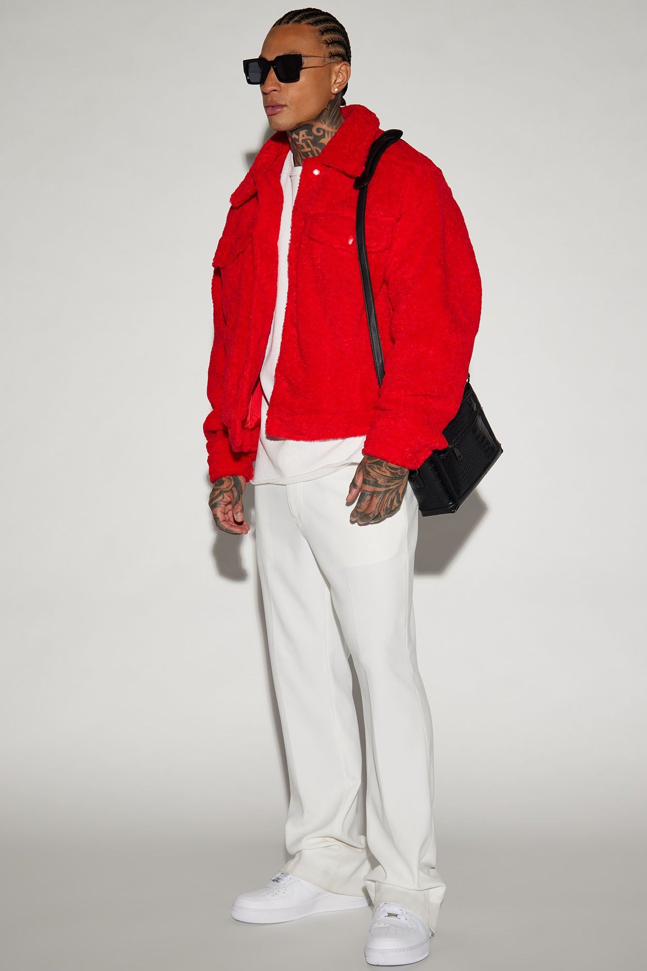 Tacoma Shearling Trucker Jacket - Red sold by Fashion Nova product image thumbnail 2