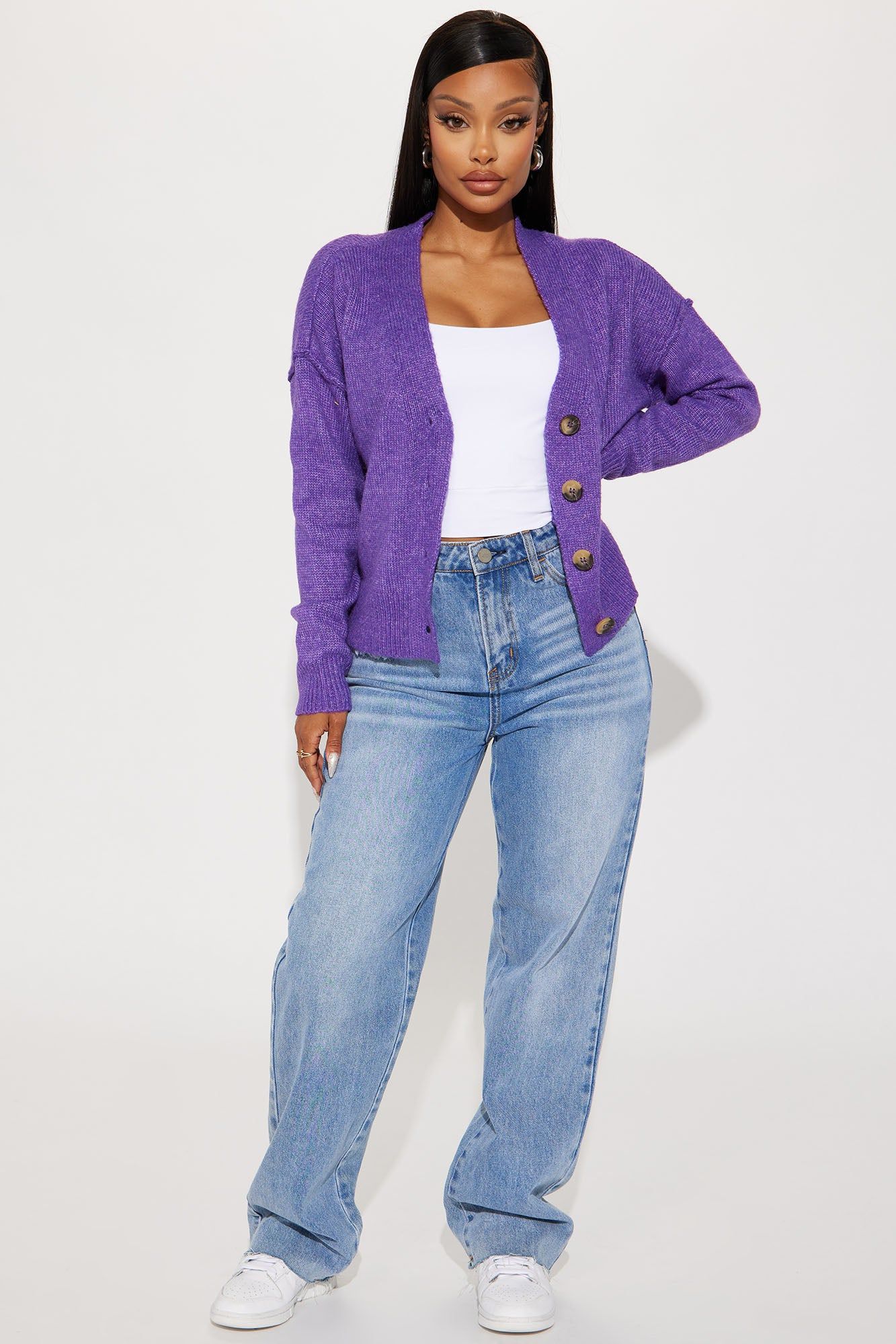 Ainsley Cardigan - Purple sold by Fashion Nova product image thumbnail 2