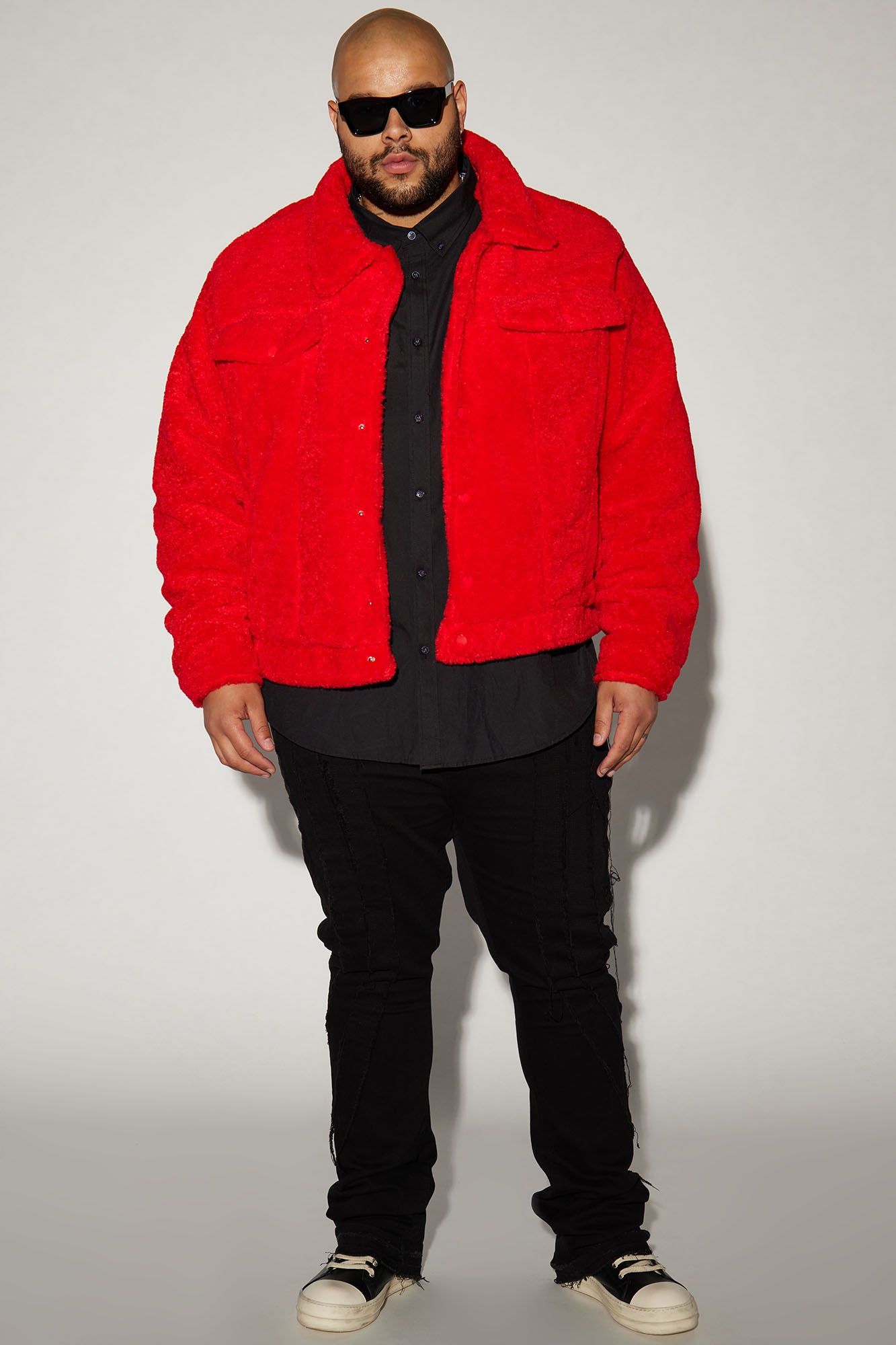 Tacoma Shearling Trucker Jacket - Red sold by Fashion Nova product image thumbnail 5