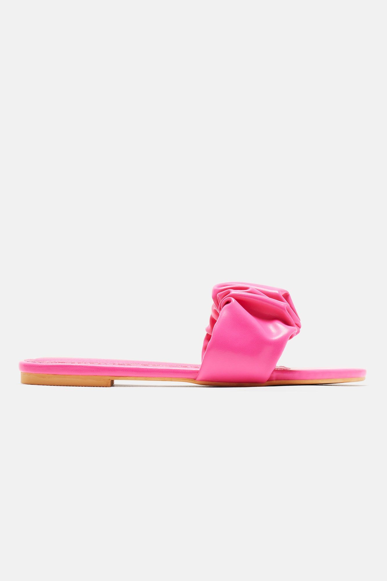 Just Wait Ruffle Sliders - Hot Pink sold by Fashion Nova product image thumbnail 5