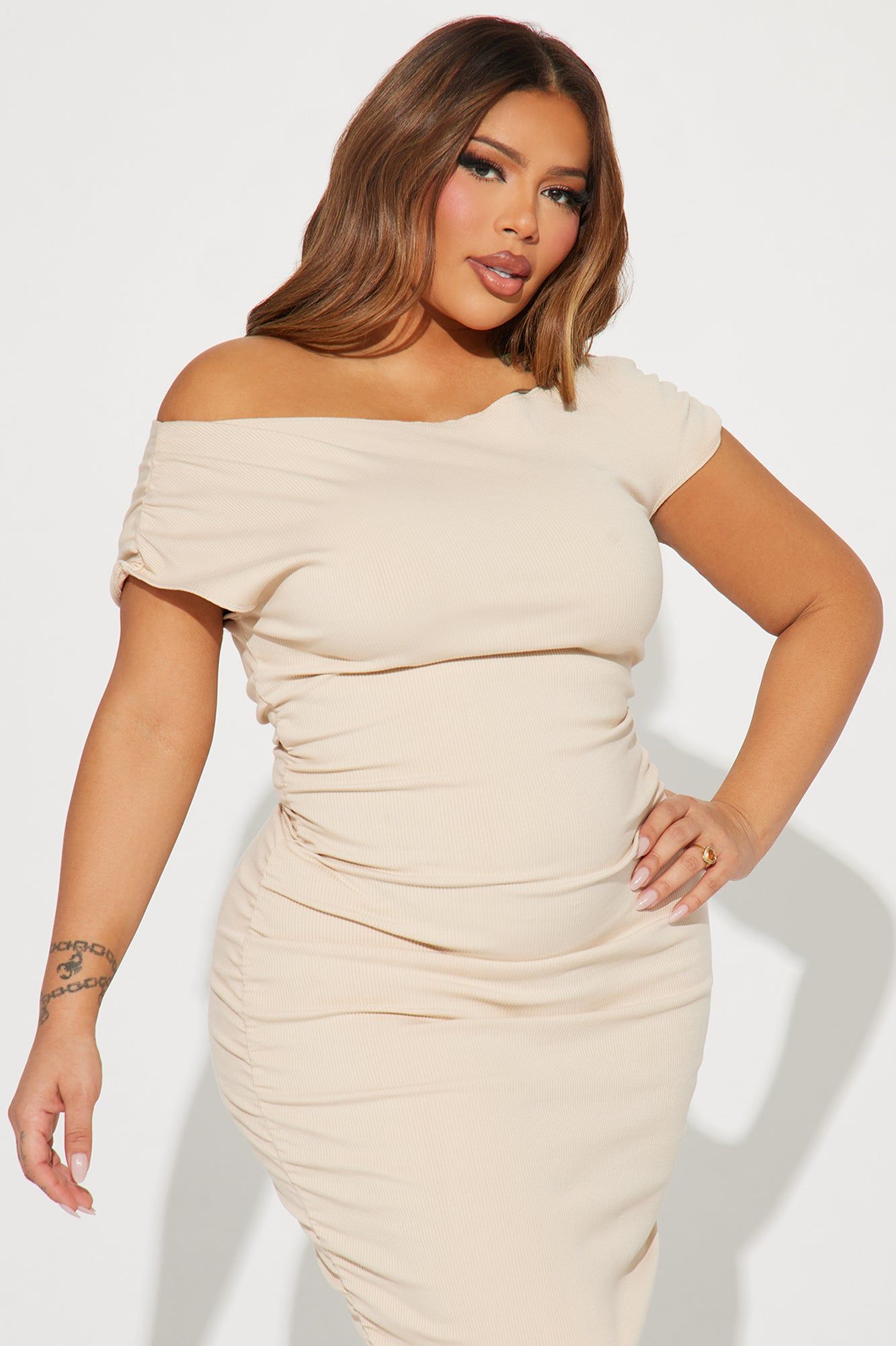 Kelli Snatched Maxi Dress - Cream sold by Fashion Nova product image thumbnail 5