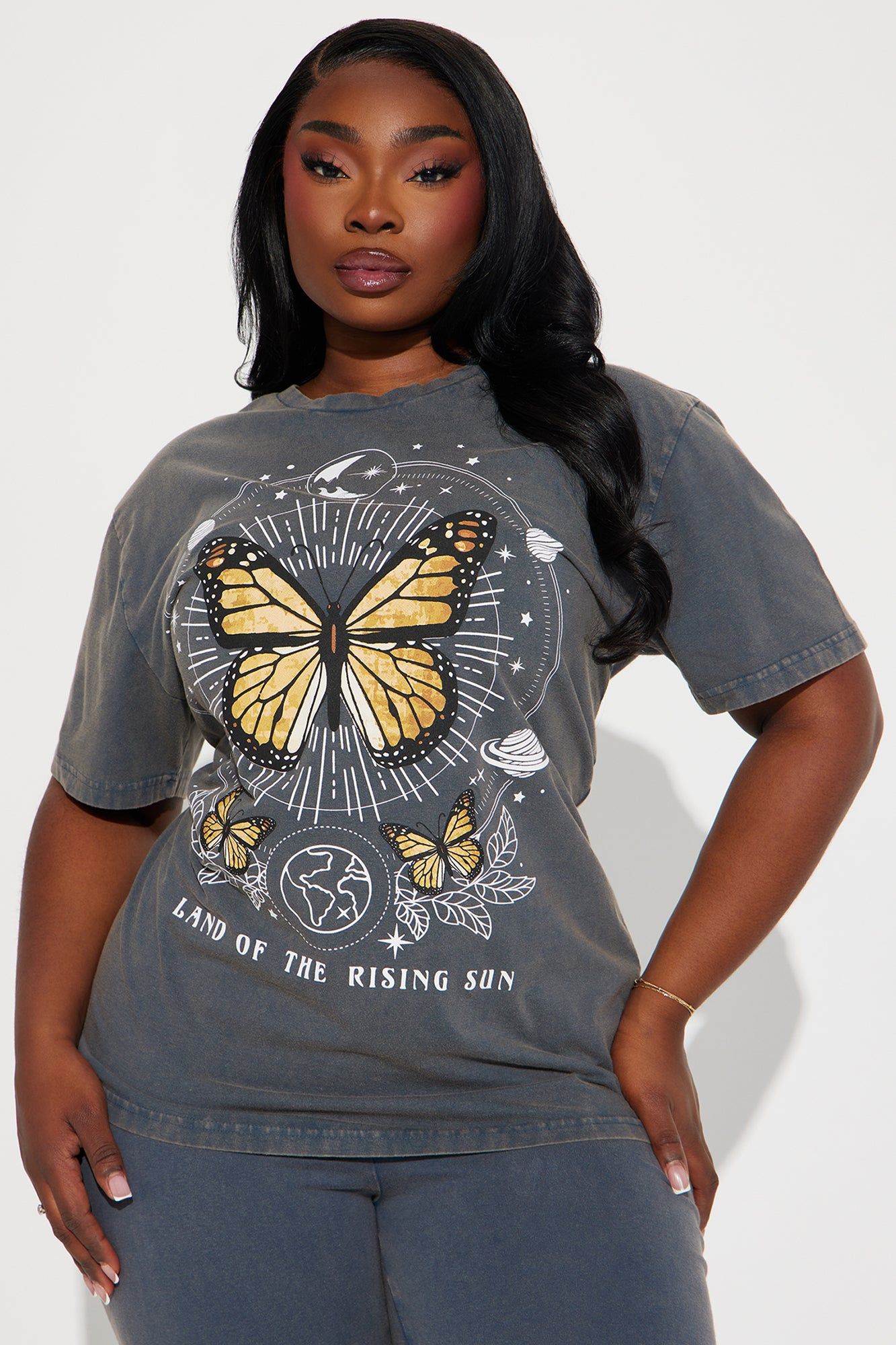 Butterfly Dreams Mineral Wash Legging Set - Denim sold by Fashion Nova product image thumbnail 6