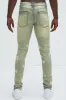 Bleach It With Fray Ripped Stacked Skinny Jeans - Vintage Blue Wash sold by Fashion Nova