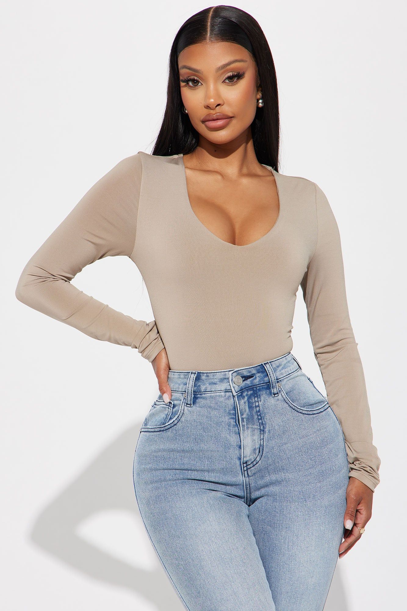 Obsessed With Me Bodysuit - Taupe sold by Fashion Nova product image thumbnail 3
