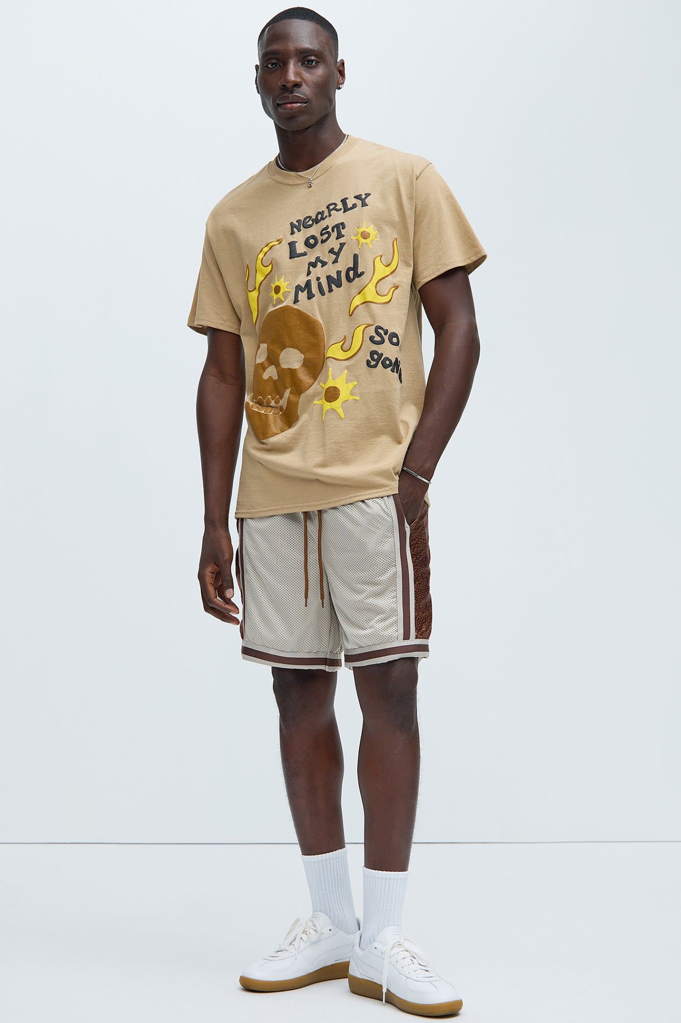 Find Out Mesh Shorts - Sand sold by Fashion Nova product image thumbnail 2