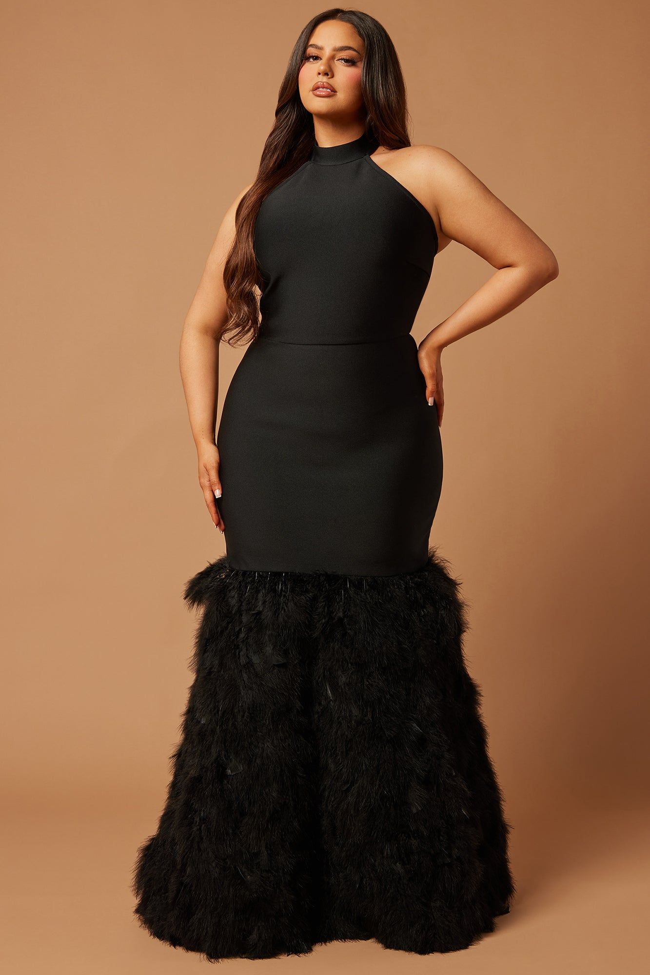 Bailey Feather Bandage Gown - Black sold by Fashion Nova product image thumbnail 5