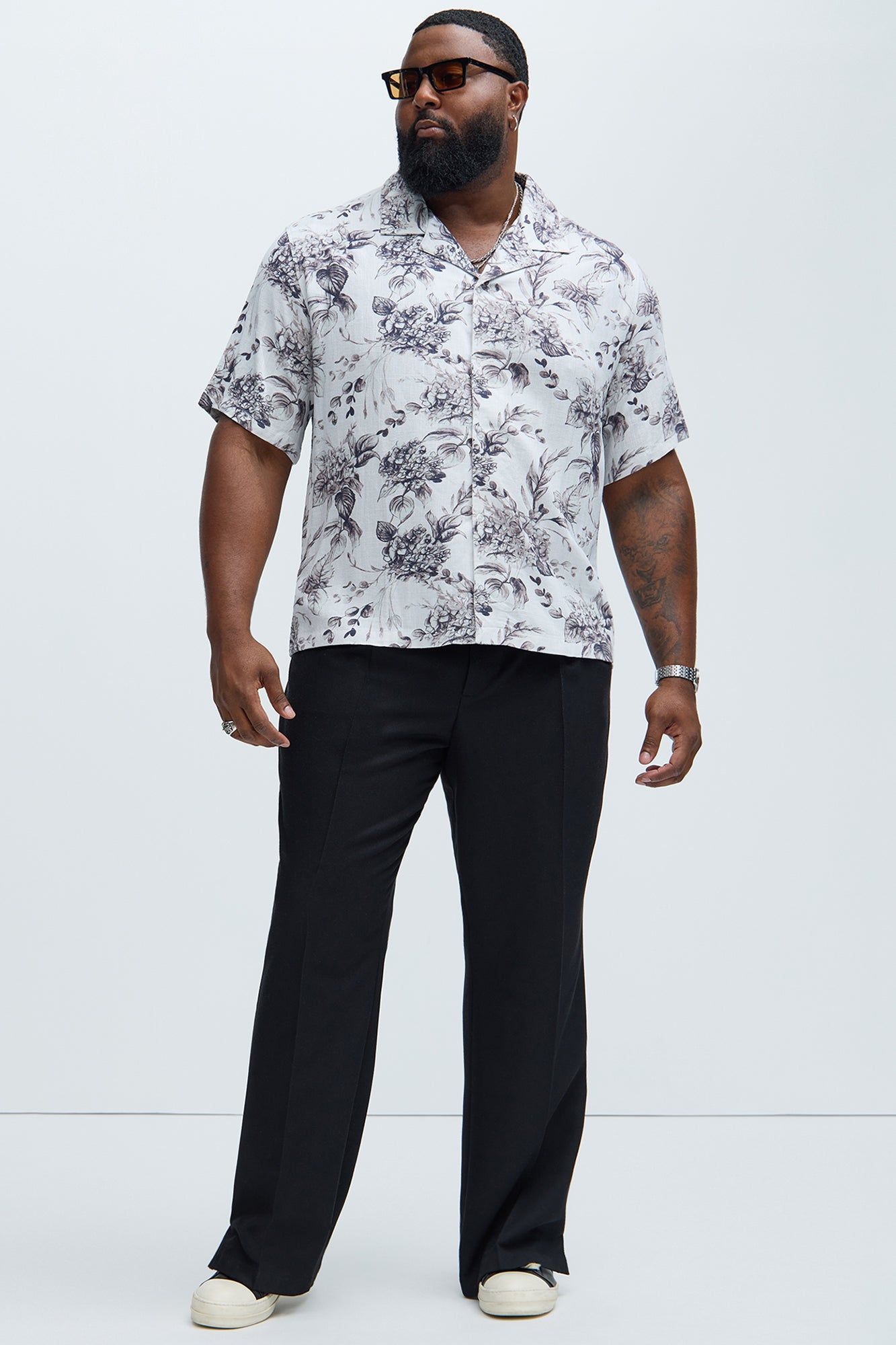 Landing Linen Shirt - White/combo sold by Fashion Nova product image thumbnail 5