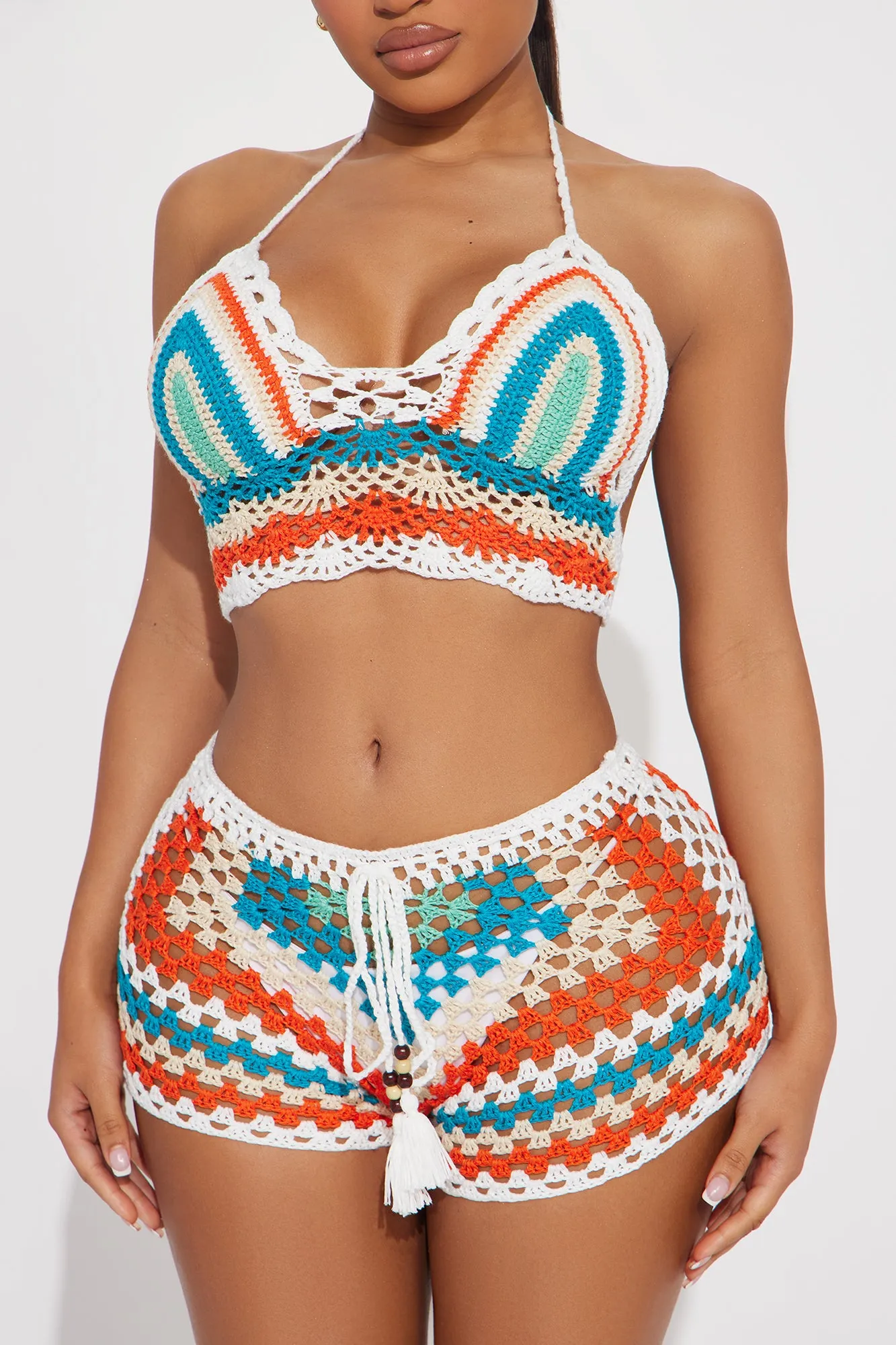 Summer Crushing Crochet 2 Piece Sunsuit - Orange/combo sold by Fashion Nova product image thumbnail 2