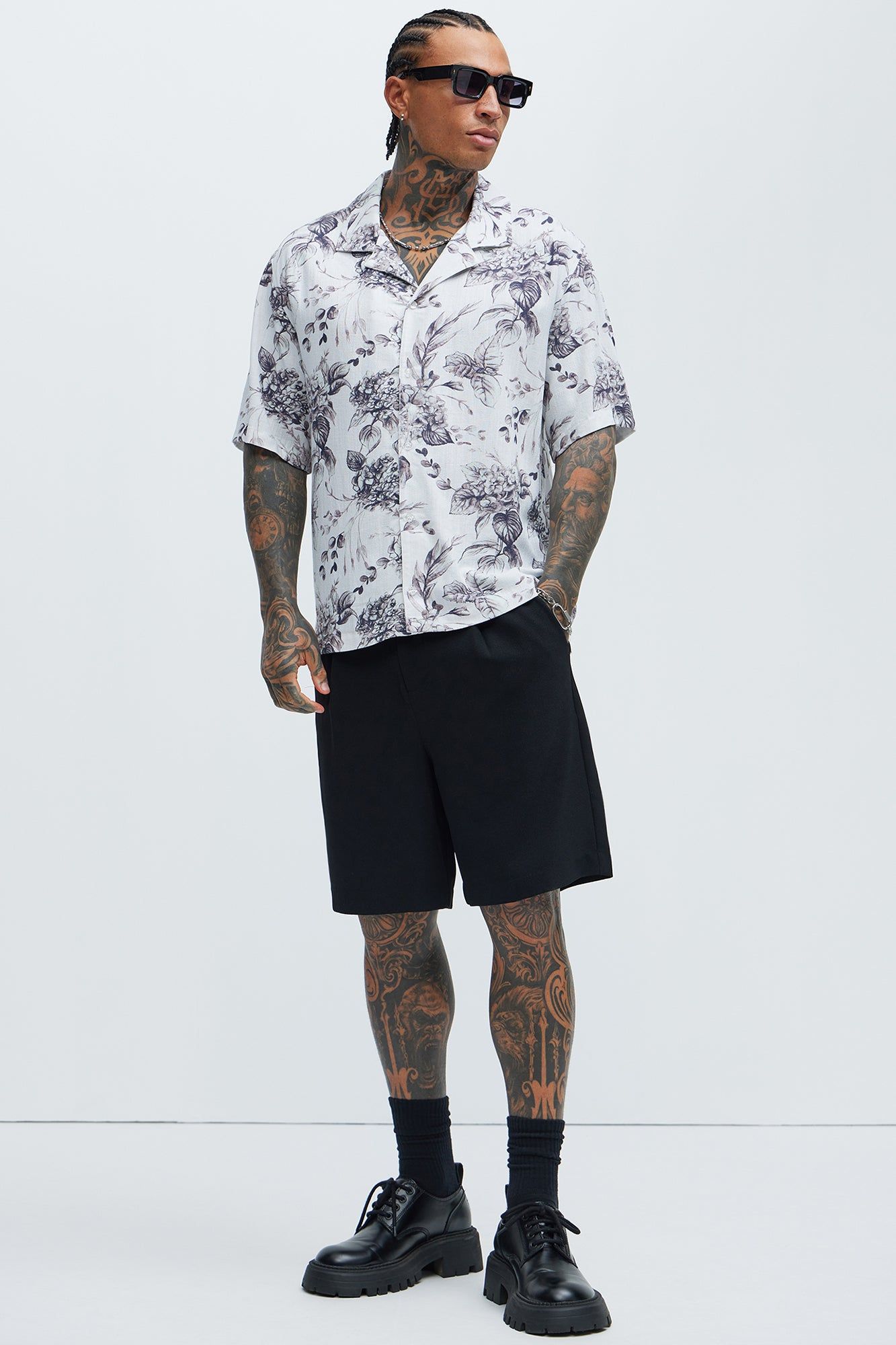 Landing Linen Shirt - White/combo sold by Fashion Nova product image thumbnail 2