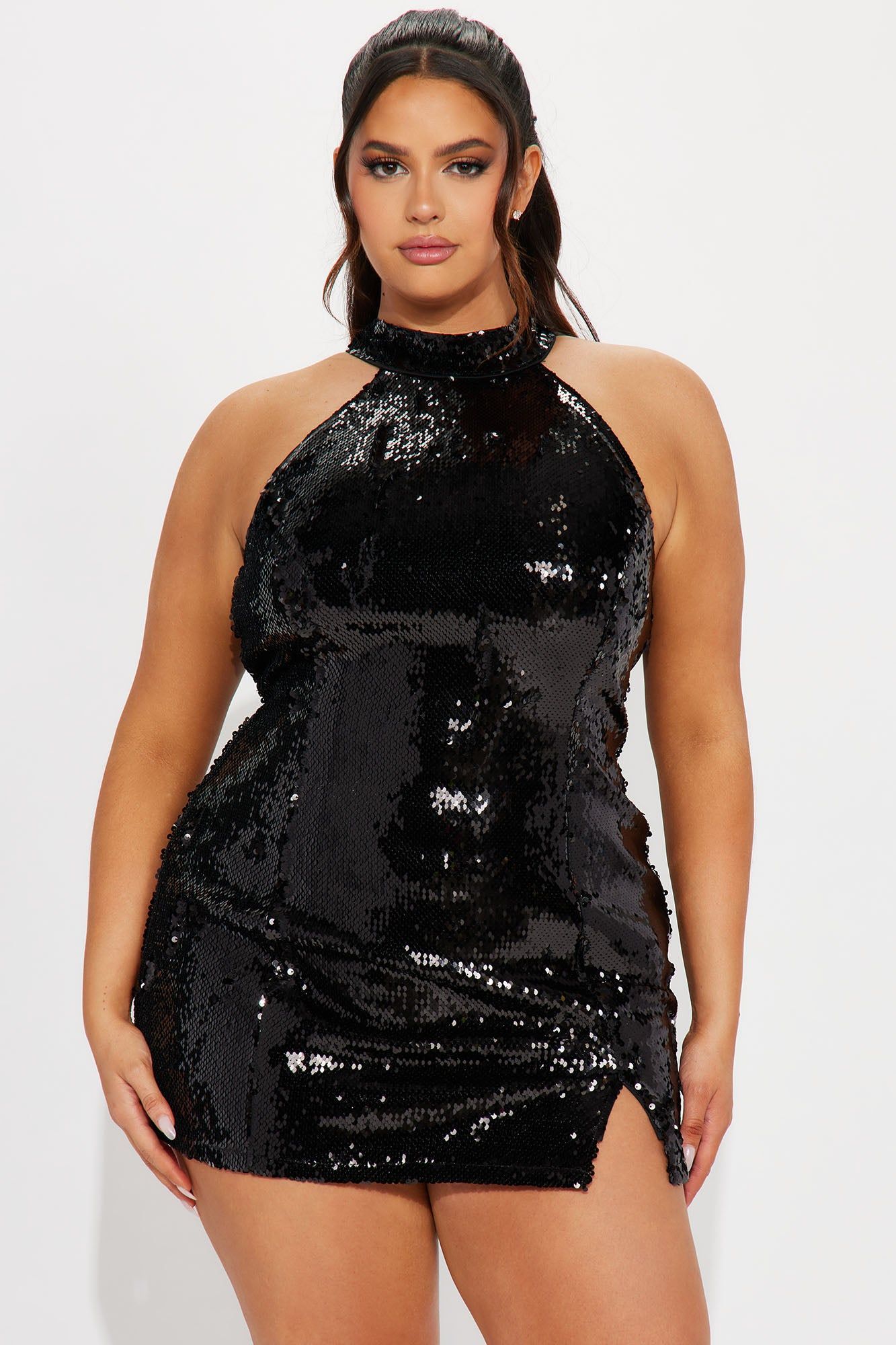 Hope Sequin Mini Dress - Black sold by Fashion Nova product image thumbnail 4