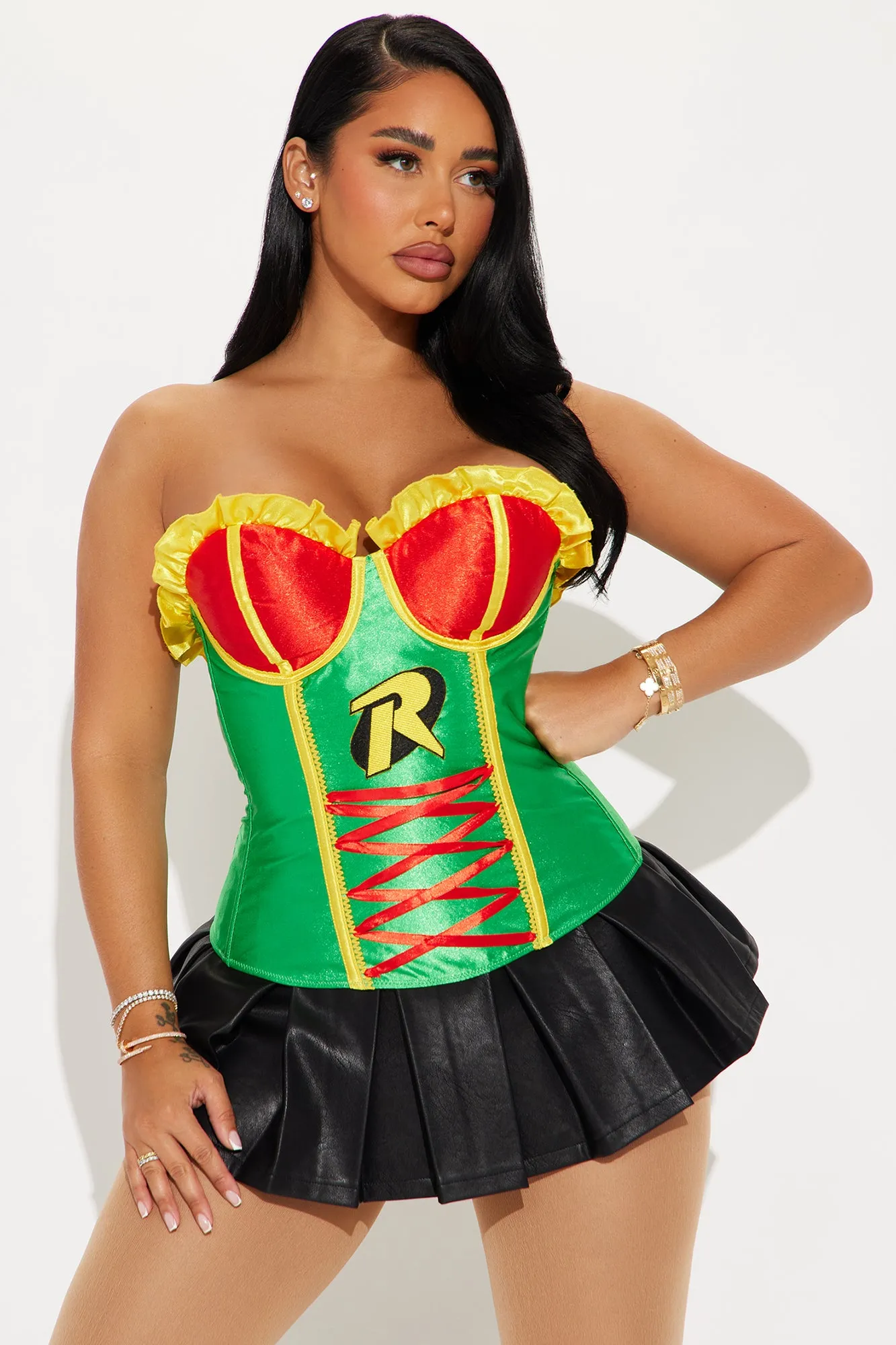 Robin Corset Top Costume - Green/combo sold by Fashion Nova