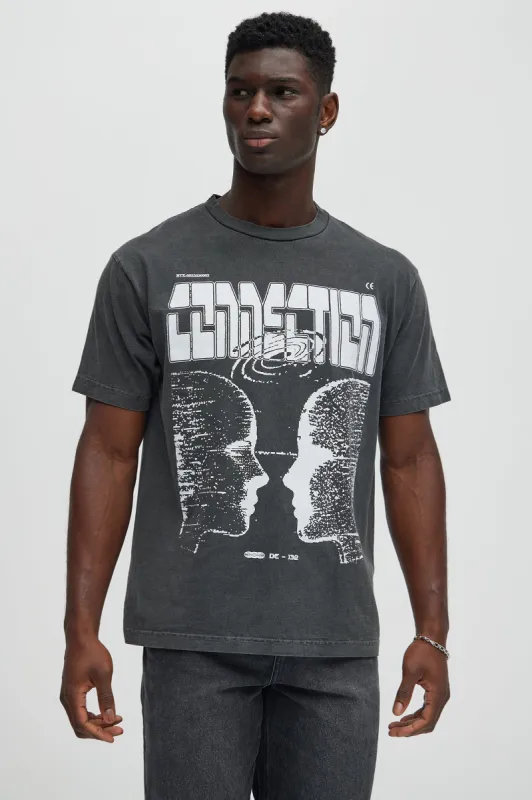 Eternal Connection Short Sleeve Tee - Black sold by Fashion Nova