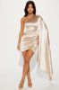 Kiera Satin Mini Dress - Champagne sold by Fashion Nova