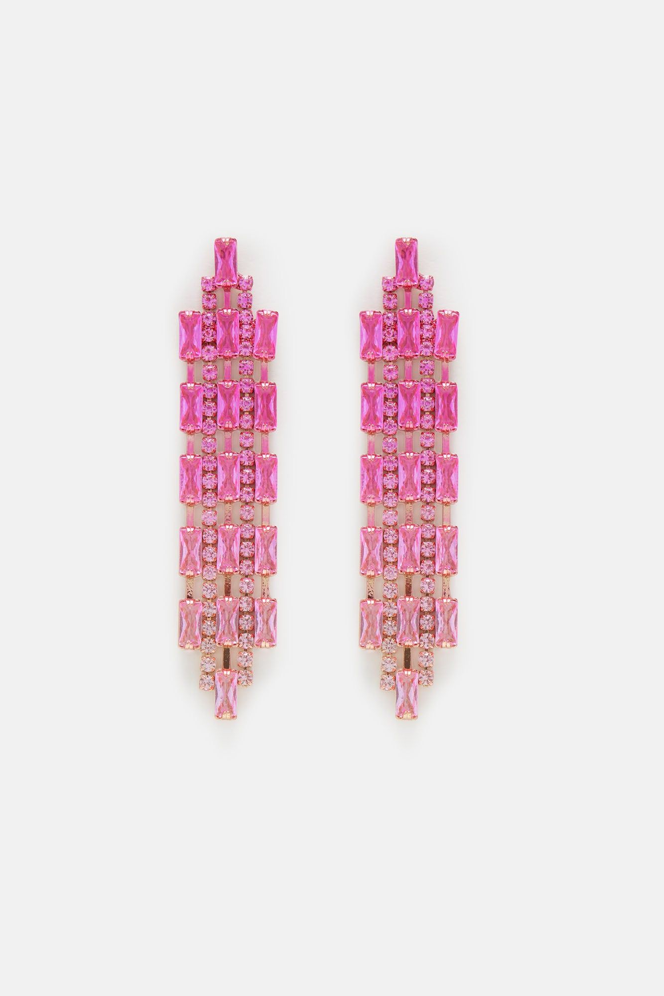 Glammed Up Tonight Drop Earrings - Pink sold by Fashion Nova product image thumbnail 3