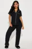 Chill Vibes Only Ribbed PJ Pant Set - Black sold by Fashion Nova