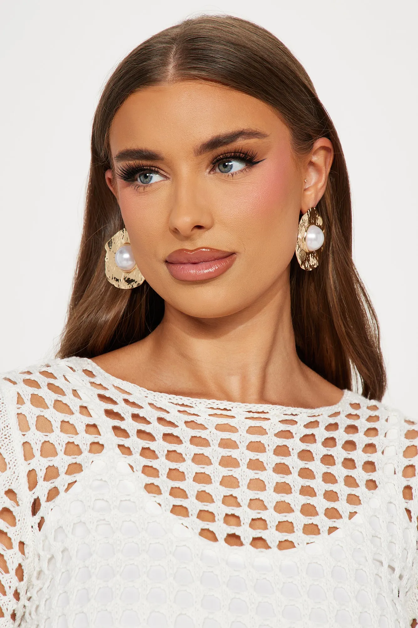 Pearl Girly Earrings - Gold sold by Fashion Nova product image thumbnail 2