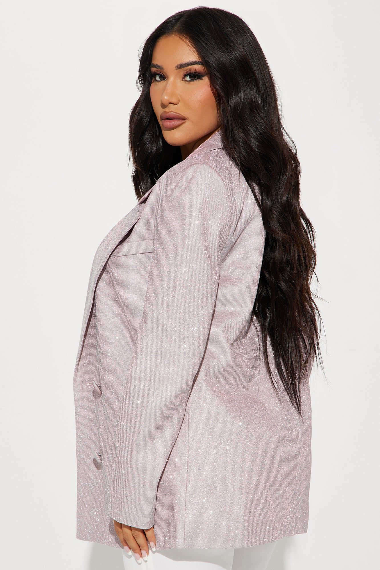 Serenity Glitter Blazer - Pink sold by Fashion Nova product image thumbnail 3