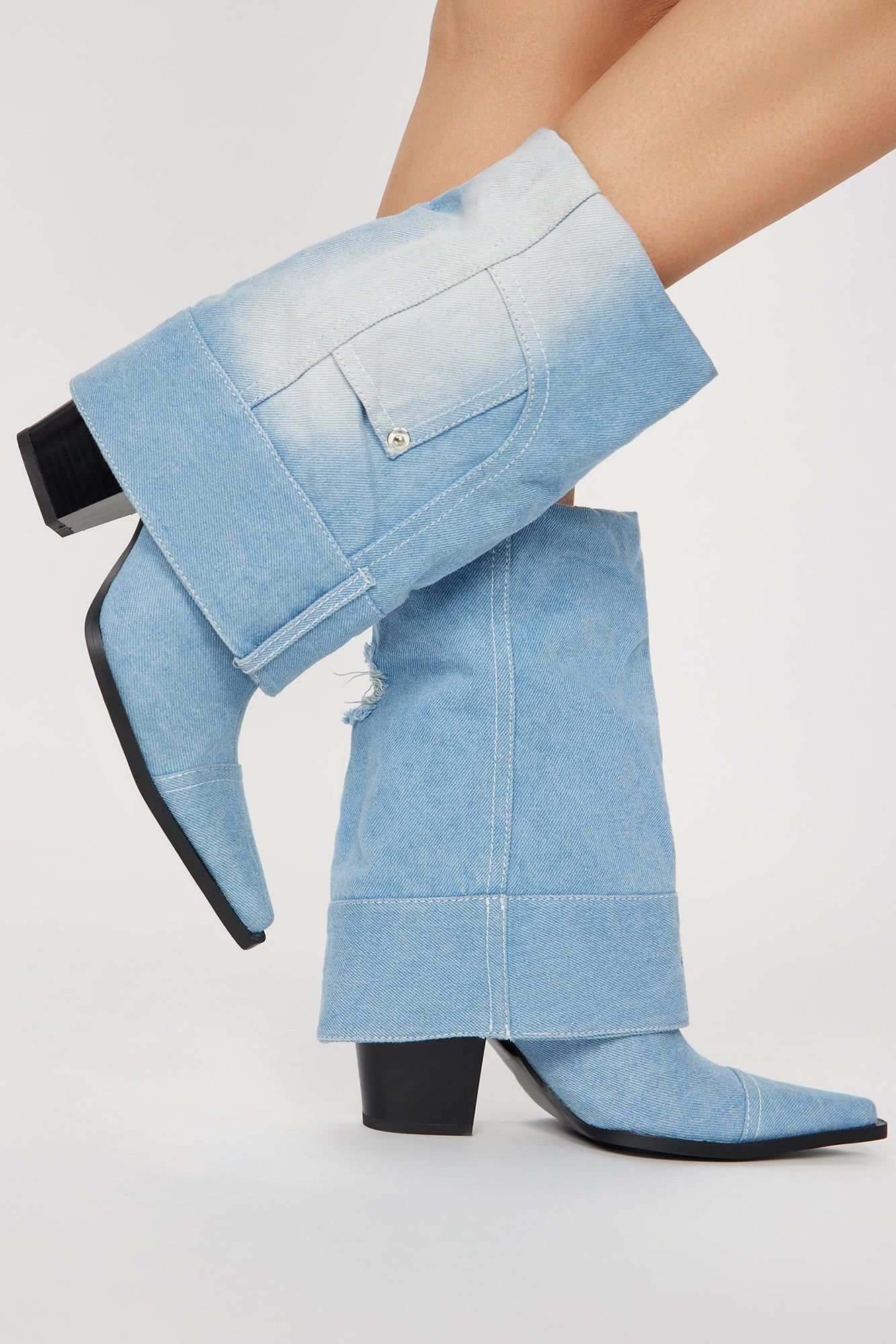 Denim Fever Booties - Denim sold by Fashion Nova product image thumbnail 2